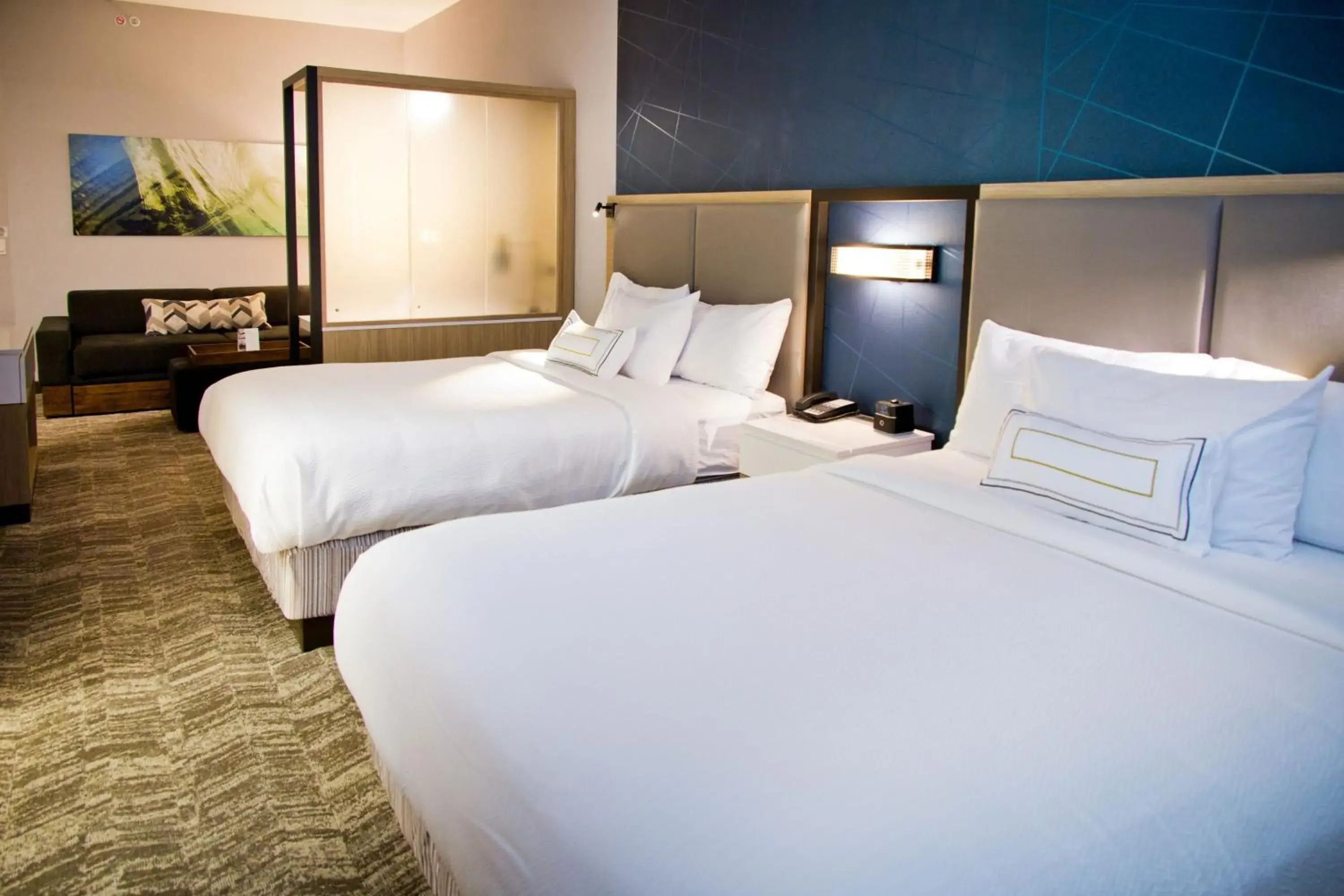 Suite with Two Queen Beds, Sofa Bed and Trundle Bed - Hearing Accessible in SpringHill Suites by Marriott West Sacramento Suite with Two Queen Beds, Sofa Bed and Trundle Bed - Hearing Accessible in SpringHill Suites by Marriott West Sacramento