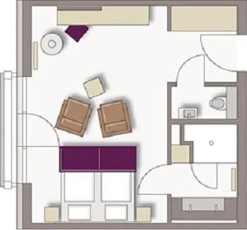 Floor plan in Hotel Exquisit