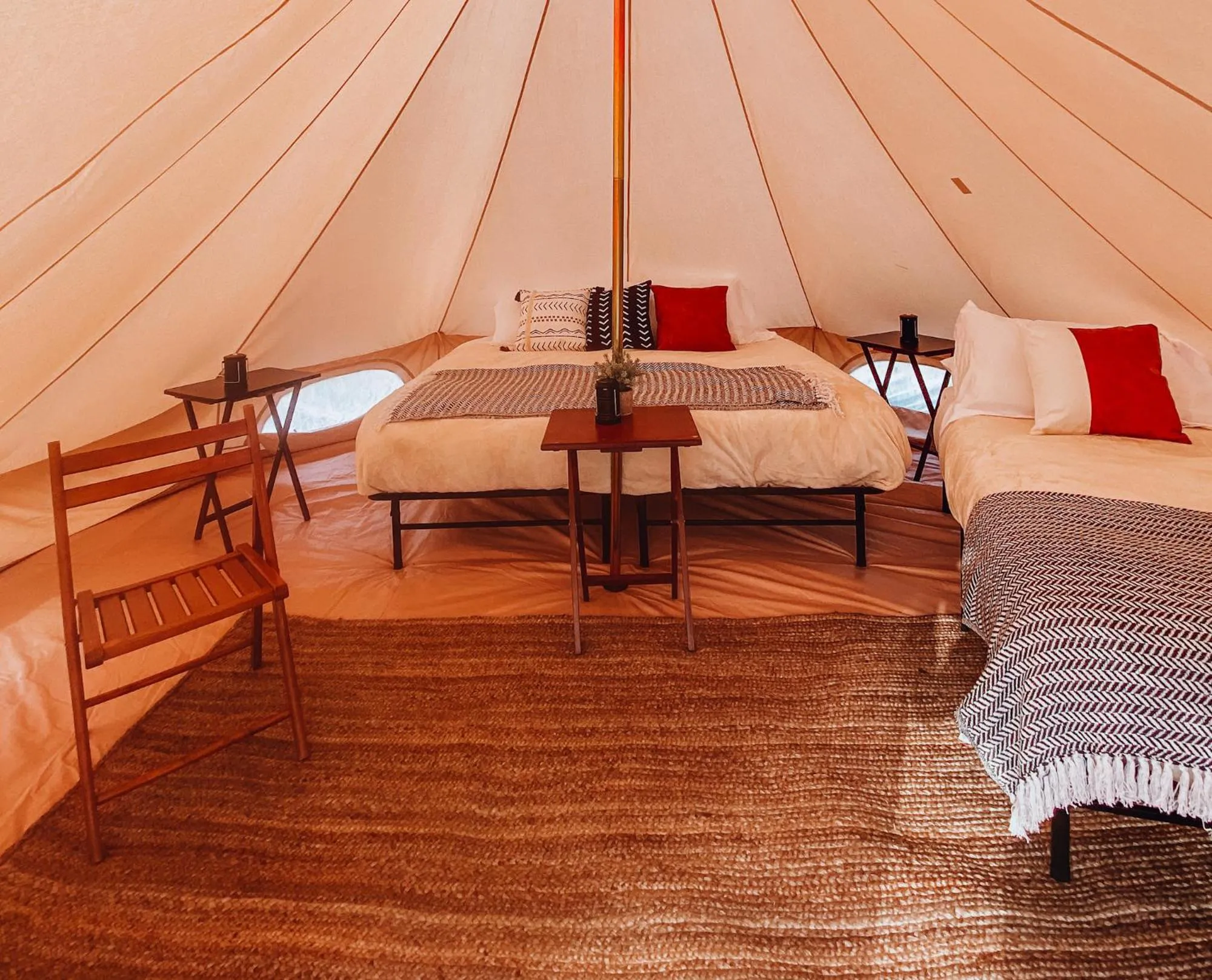 Bed in Wander Camp Grand Canyon
