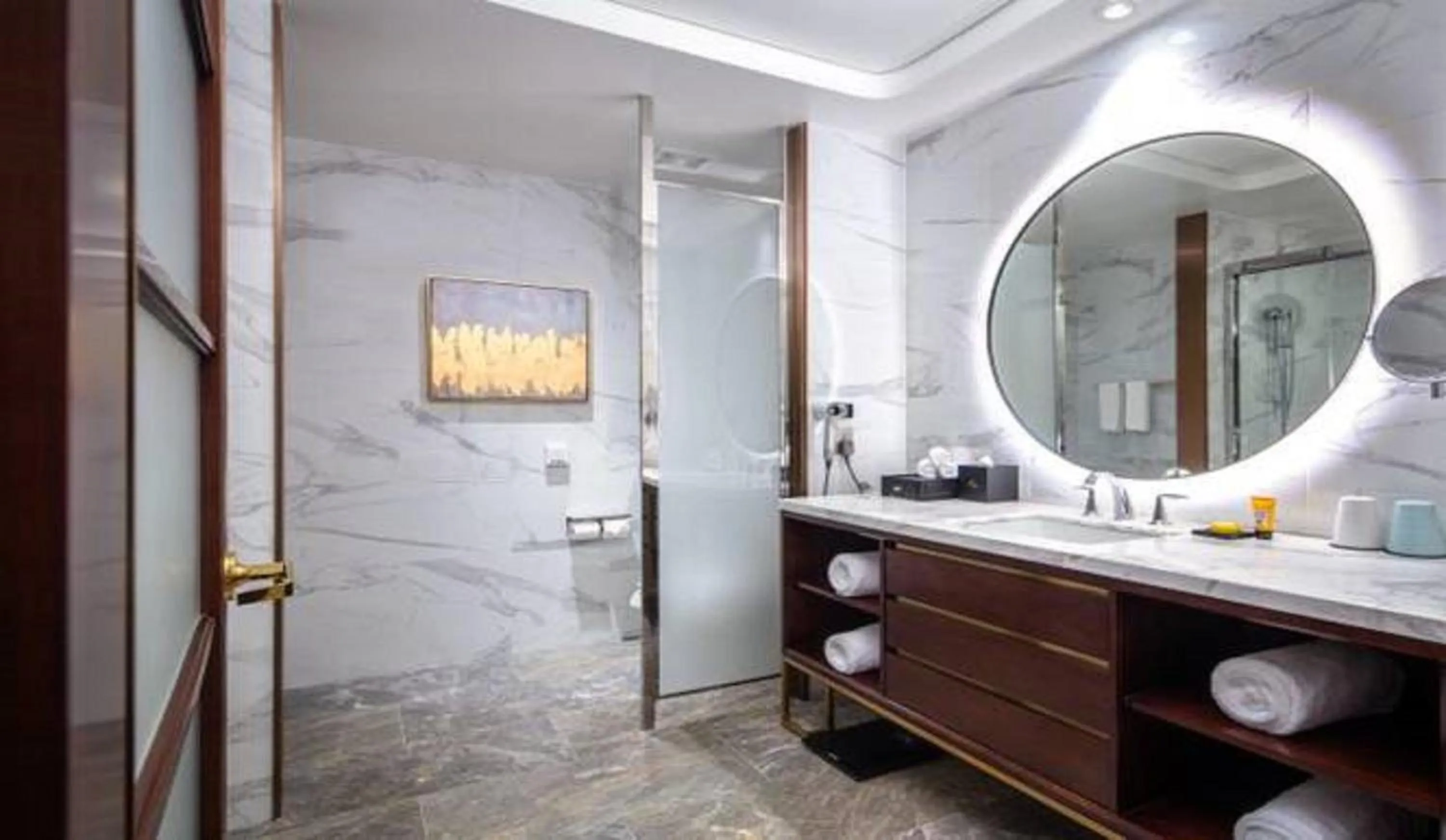 Bathroom in Blossom Hotel Houston, Curio Collection by Hilton