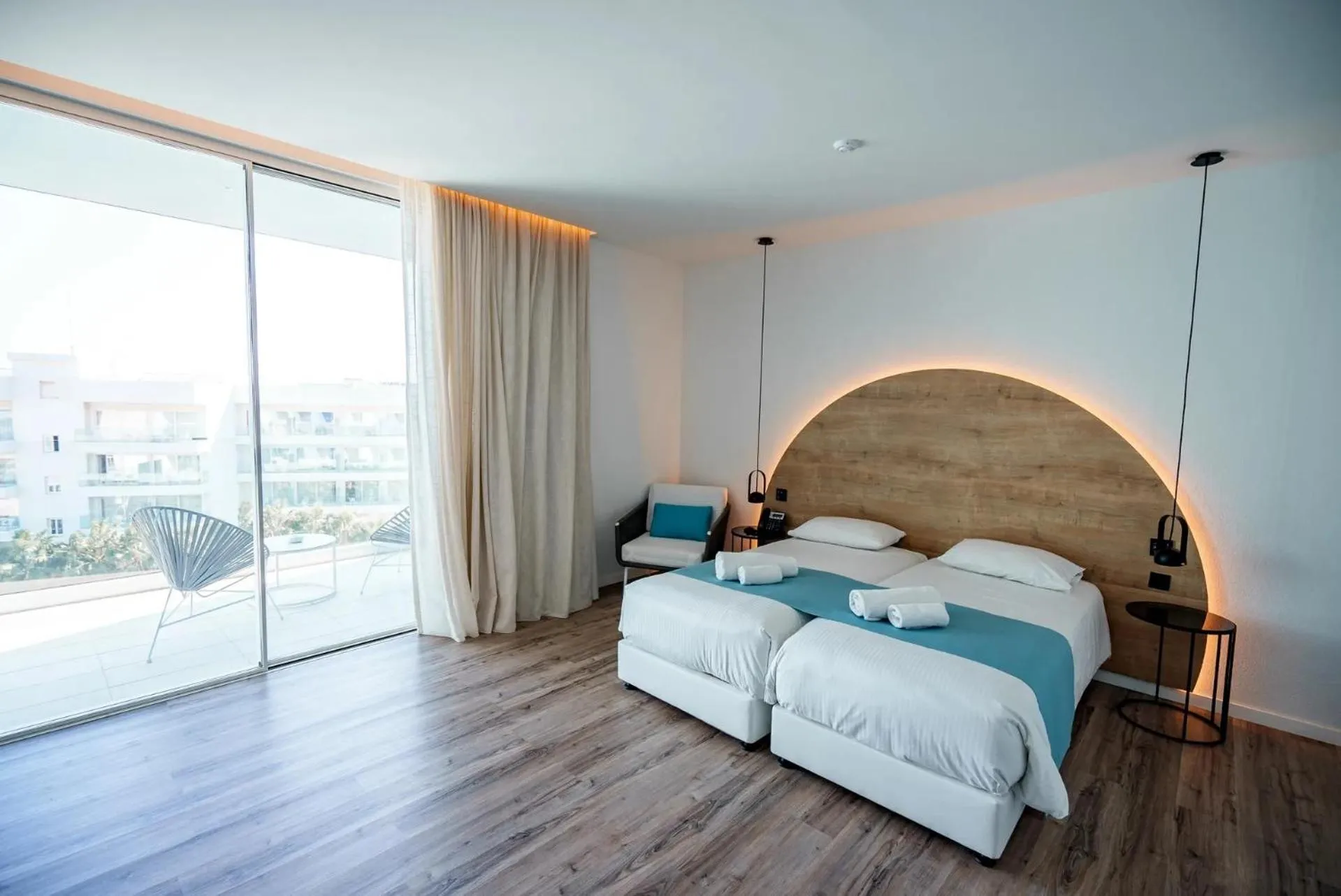 View (from property/room), Bed in Flamingo Paradise Beach Hotel - Adults Only