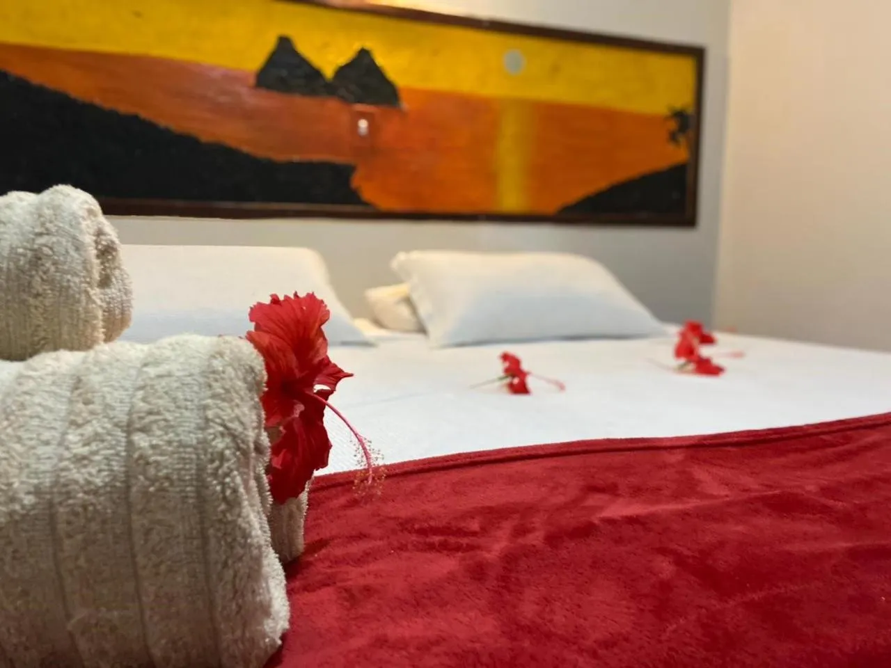 Bed in Pousada São Silmares