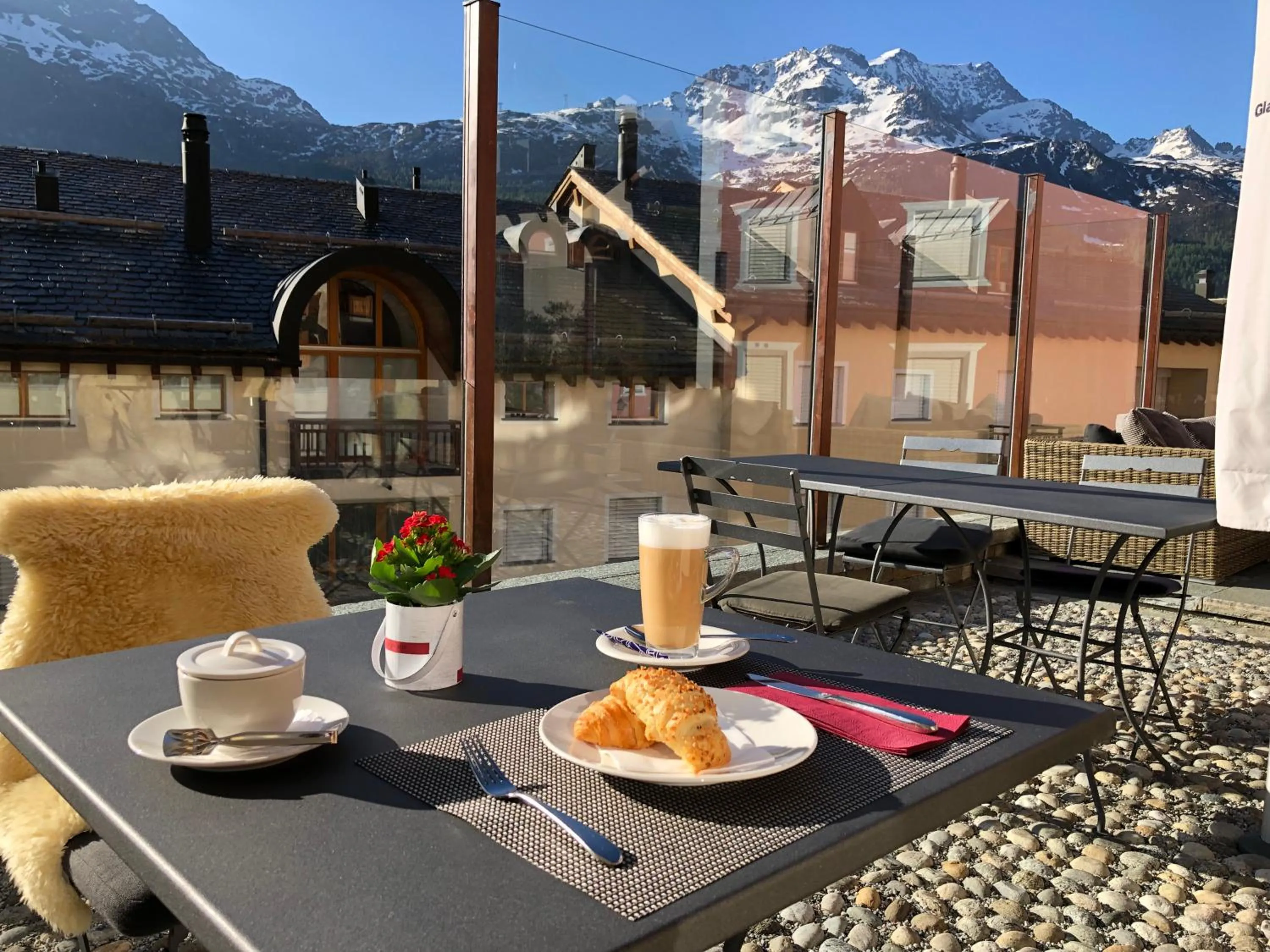 Balcony/Terrace in Arsa Lodge Silvaplana