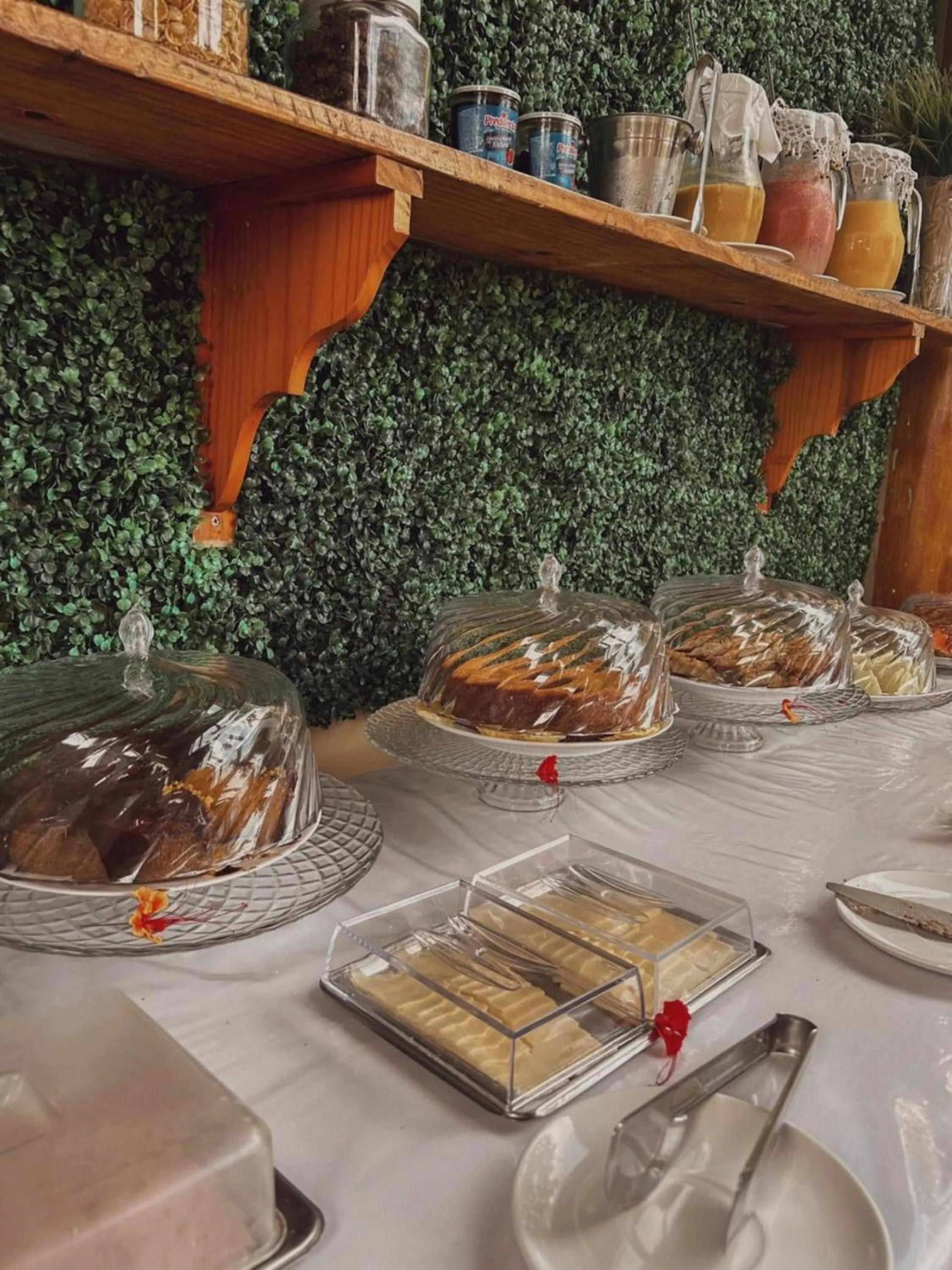 Buffet breakfast in Uru Pousada