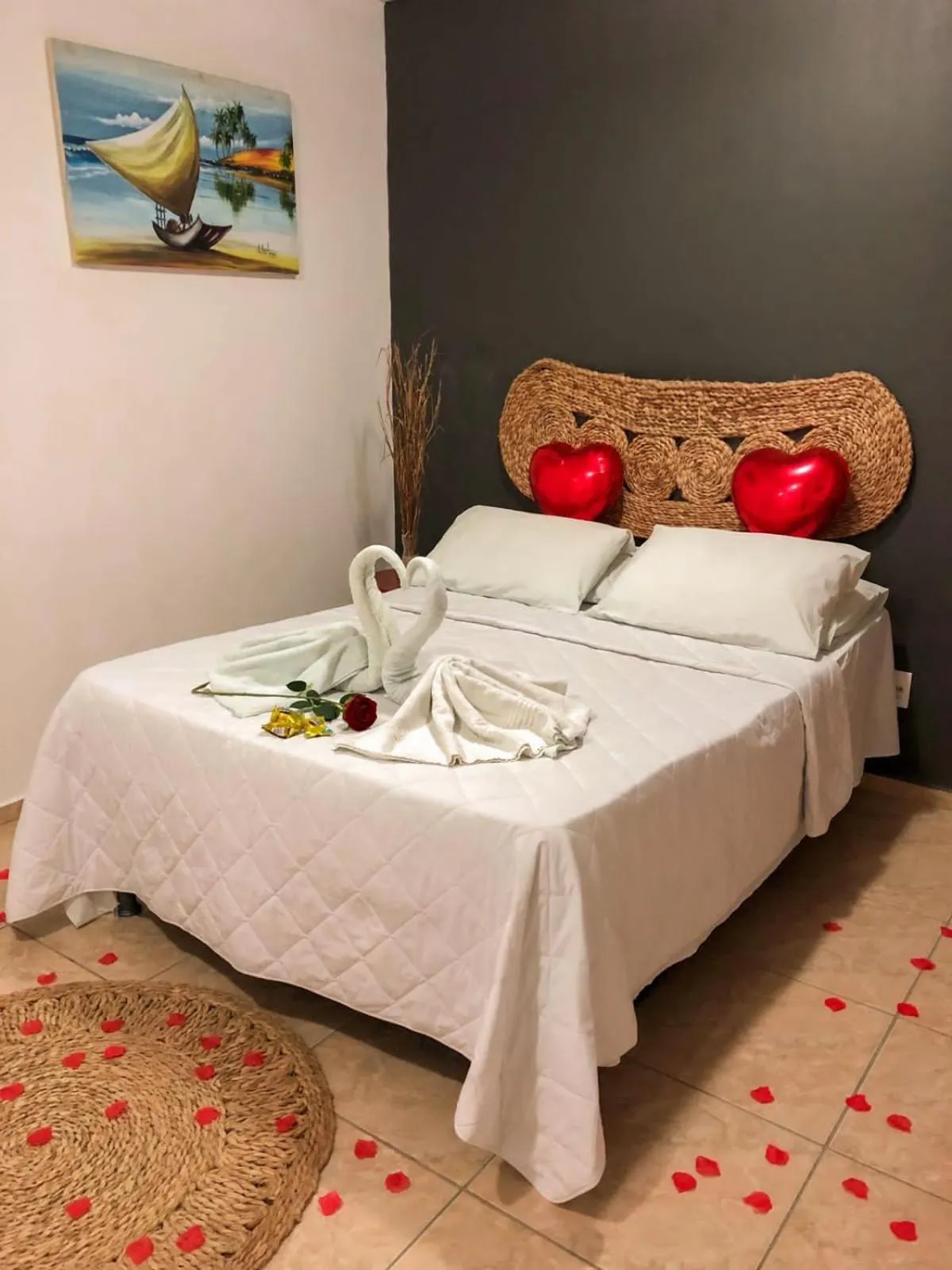 Decorative detail, Bed in Uru Pousada