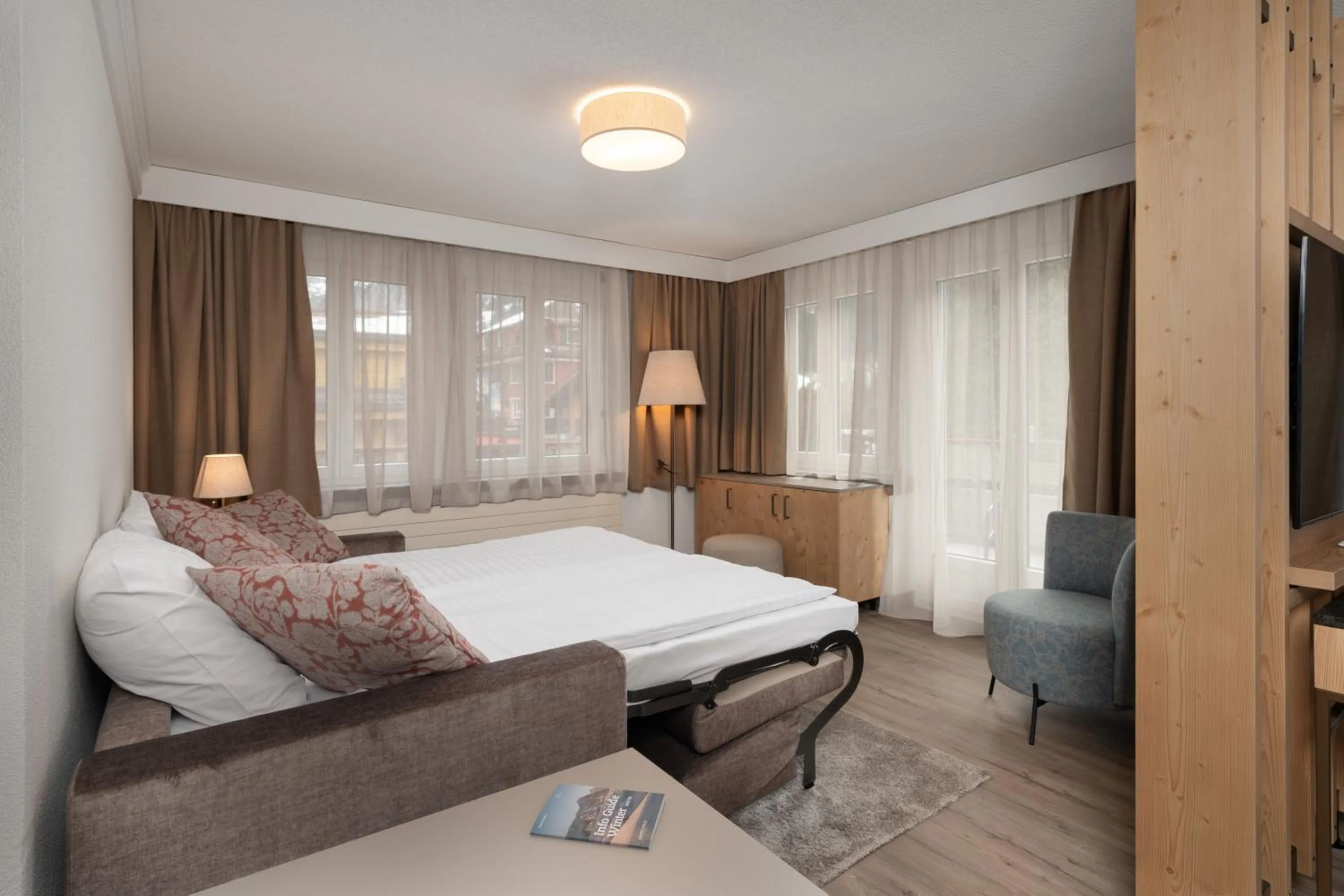 Bed in Hotel Grindelwalderhof