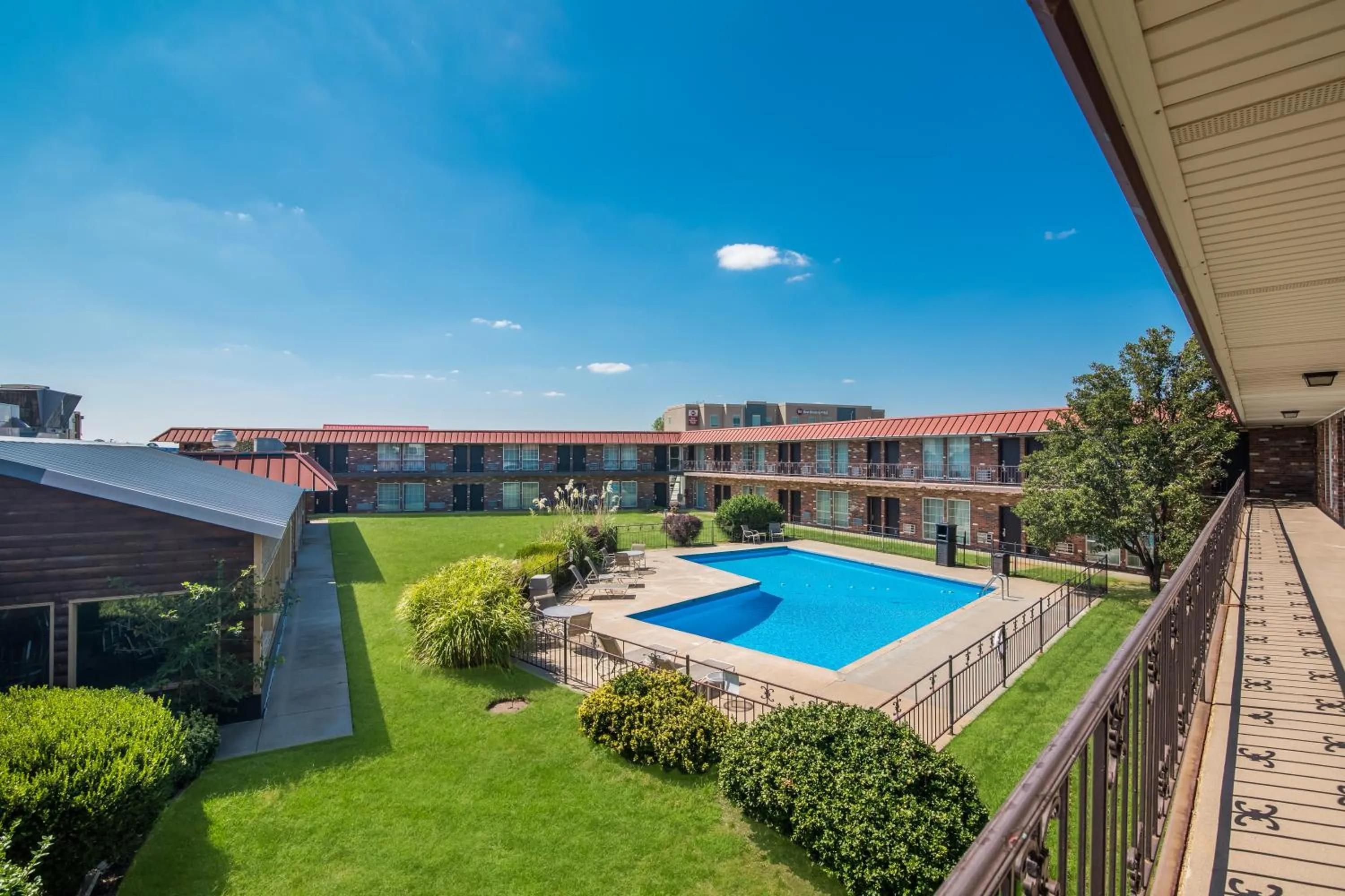 Pool view in Rodeway Inn McPherson East