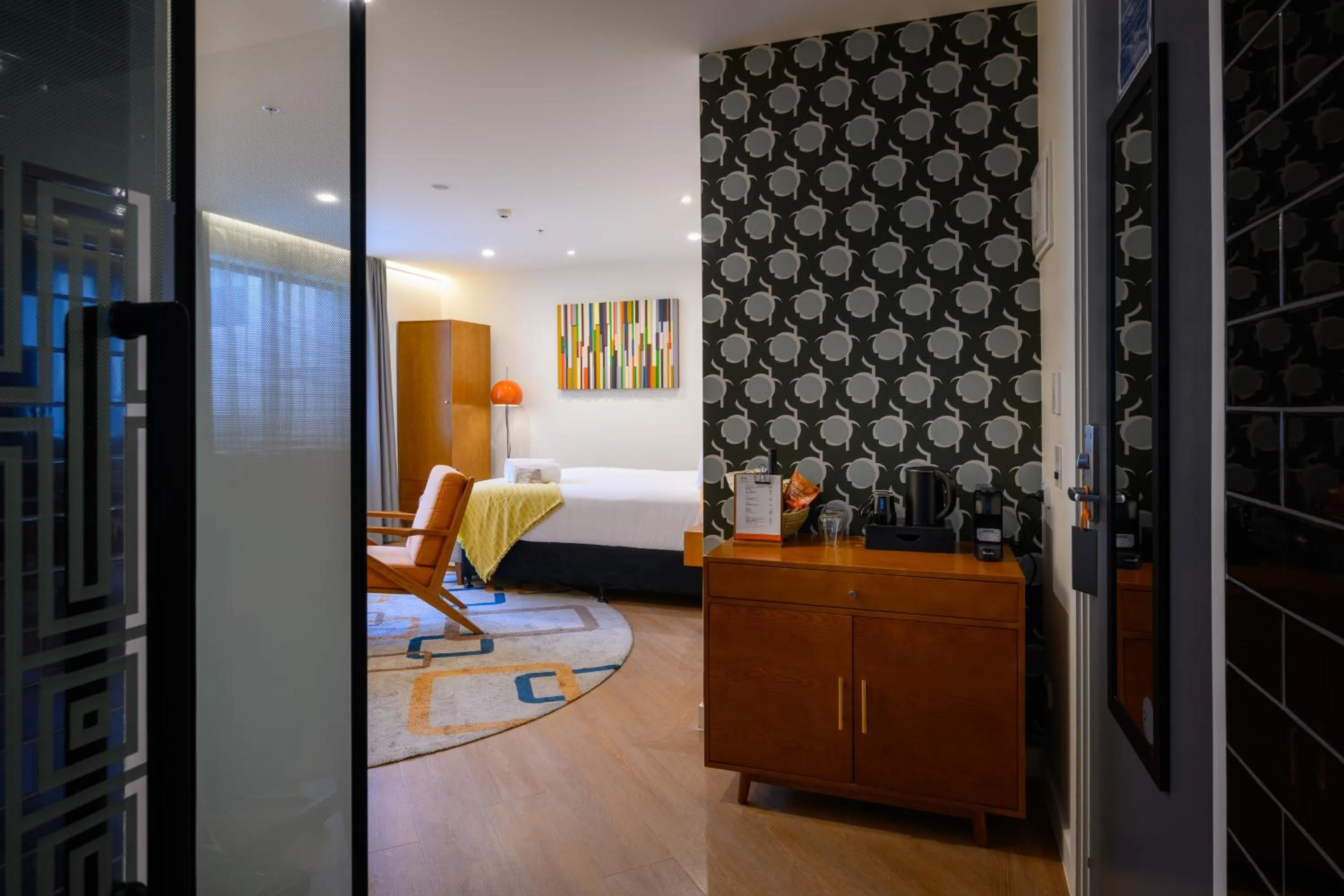 Coffee/tea facilities, Bed in Ohtel Auckland