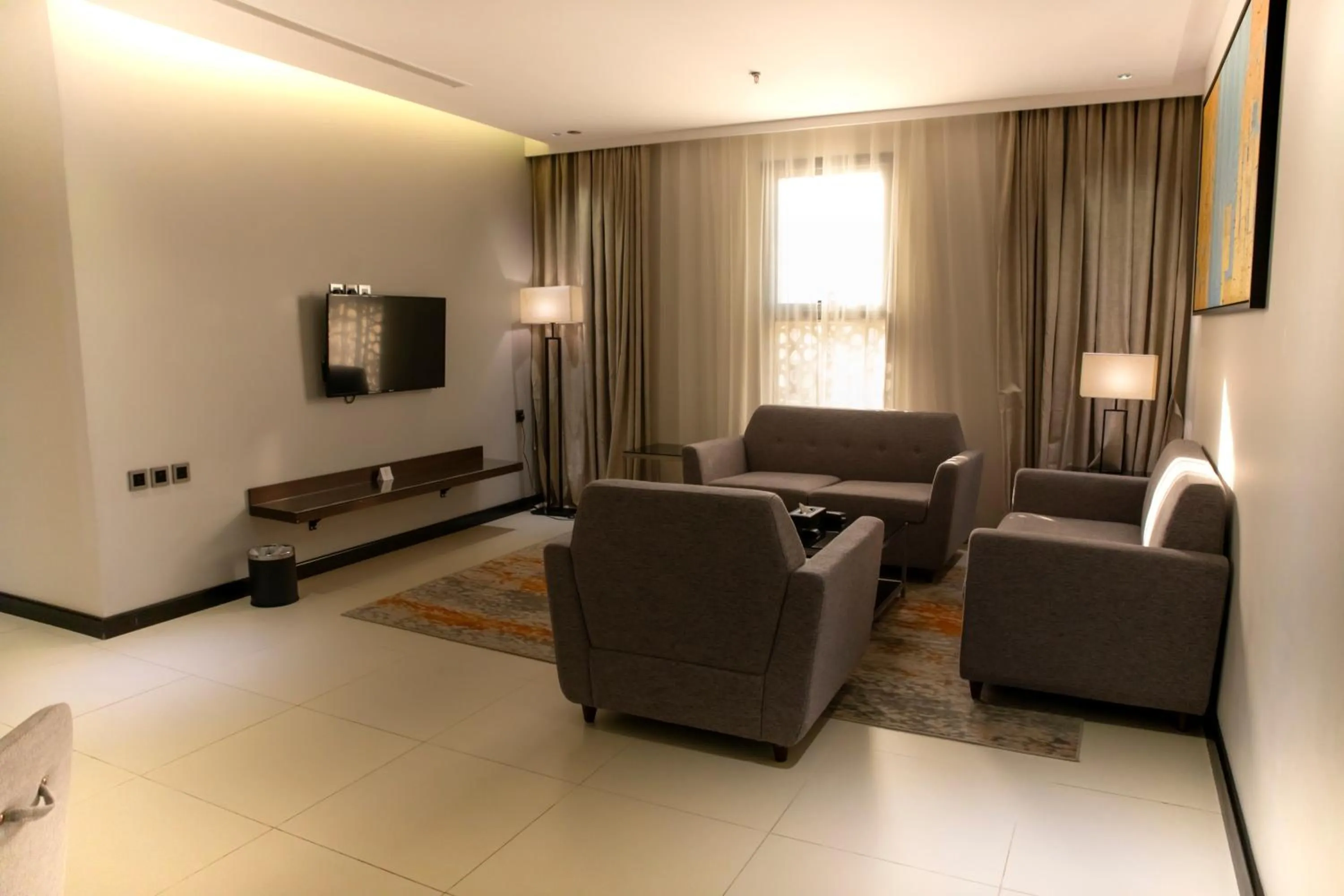 Communal lounge/ TV room in Iris Boutique Taif Heart