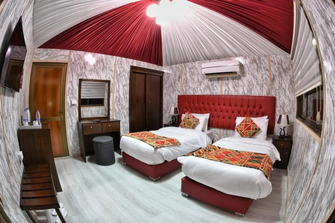 Bed in Rum Oasis Luxury Camp