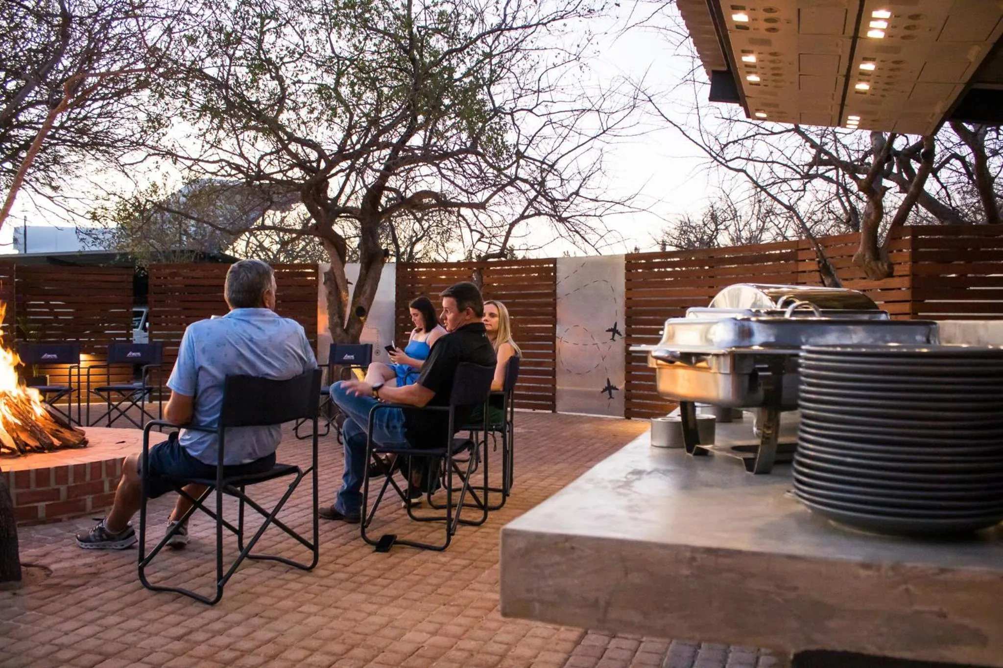 fireplace in Aerotel