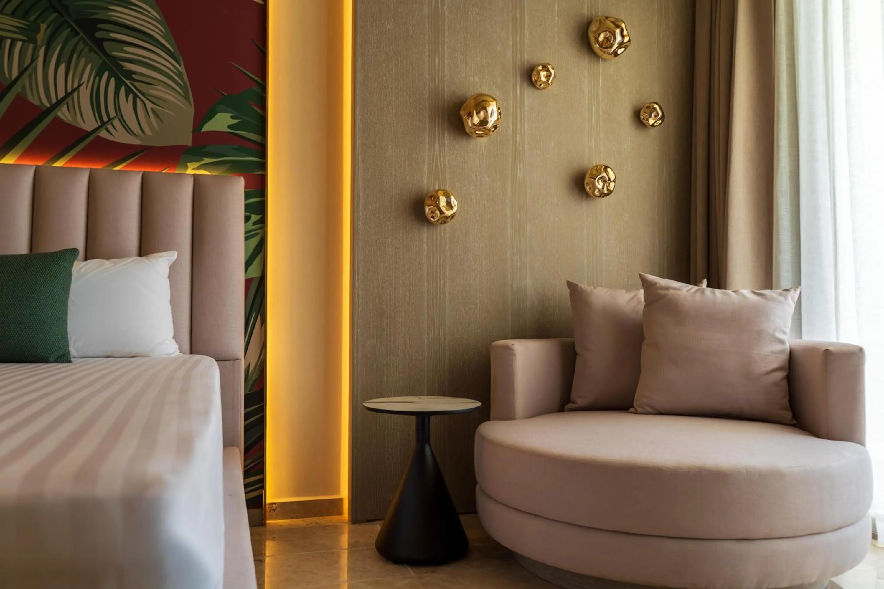 Bathroom, Bed in Grand Sunset Princess - All Inclusive