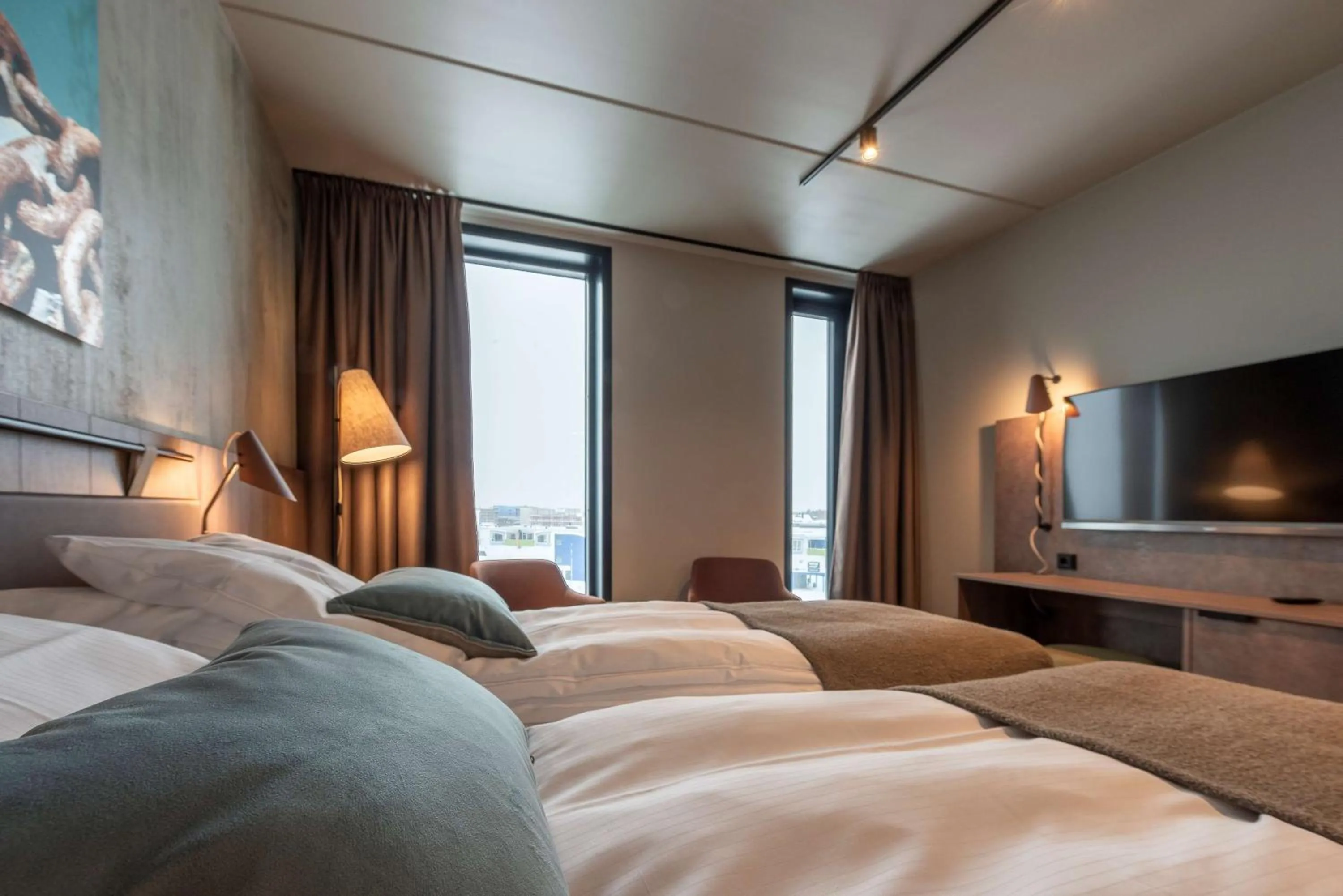 Bedroom, Bed in Scandic Sortland