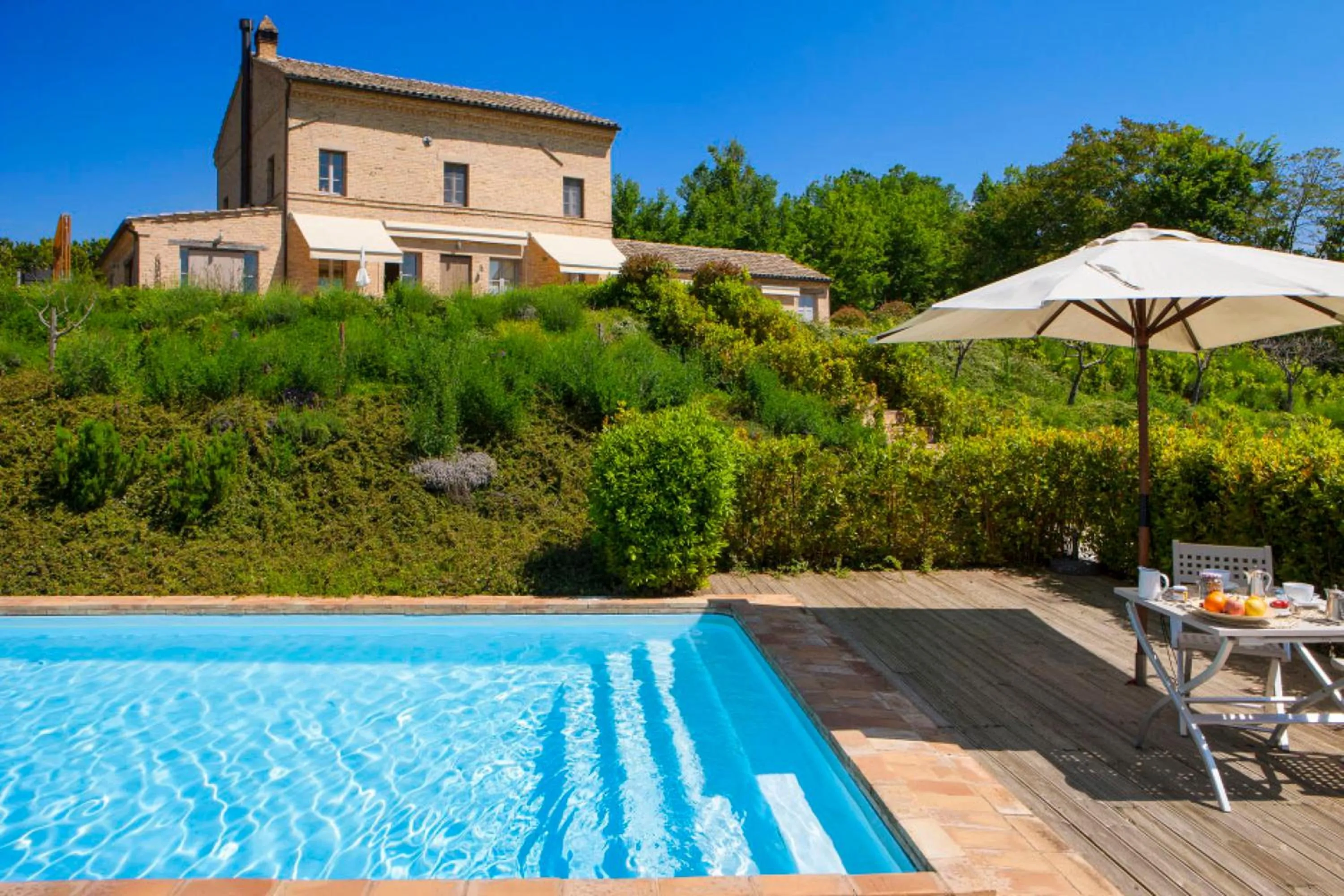 Pool view in Casa San Ruffino