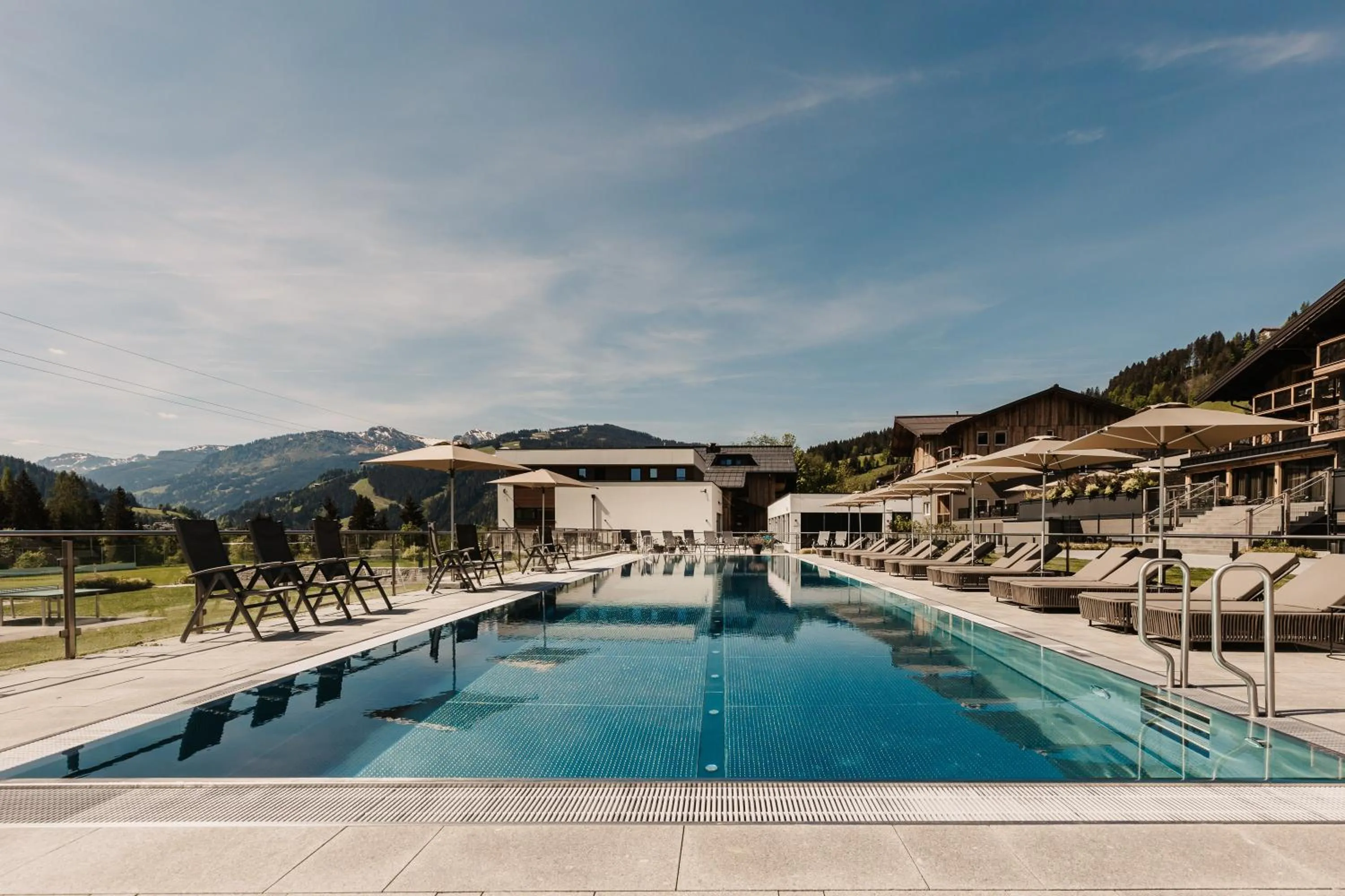 Swimming pool in Hofgut Apartment & Lifestyle Resort Wagrain