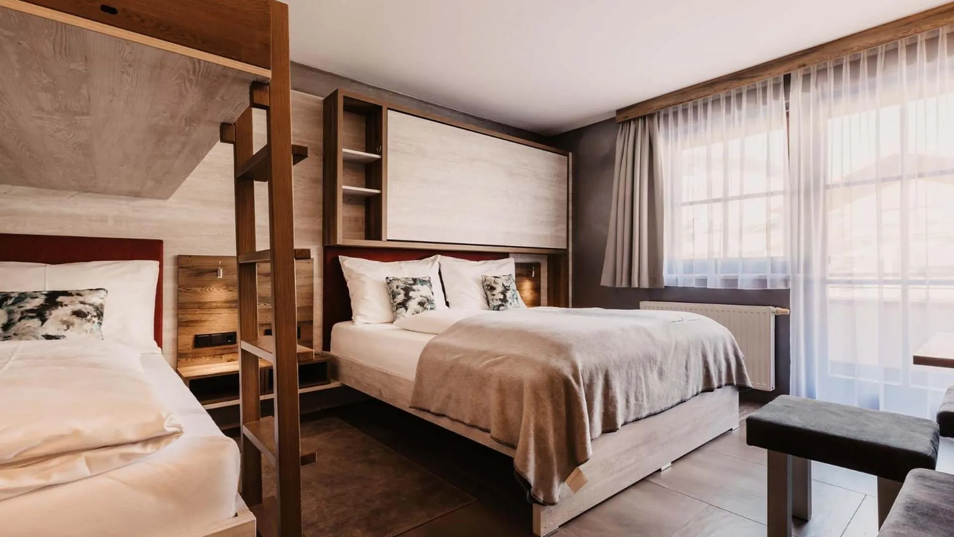Bed in Hofgut Apartment & Lifestyle Resort Wagrain