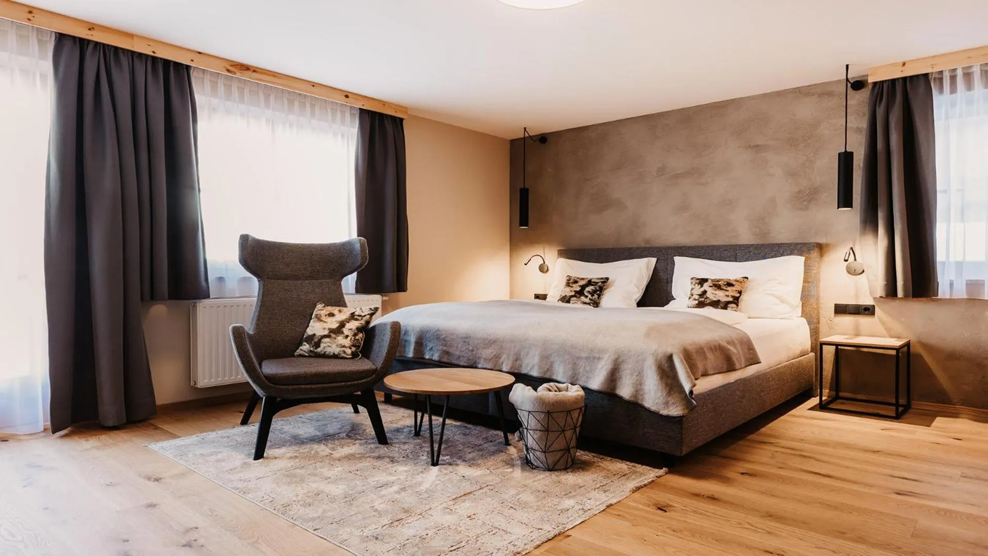 Bed in Hofgut Apartment & Lifestyle Resort Wagrain