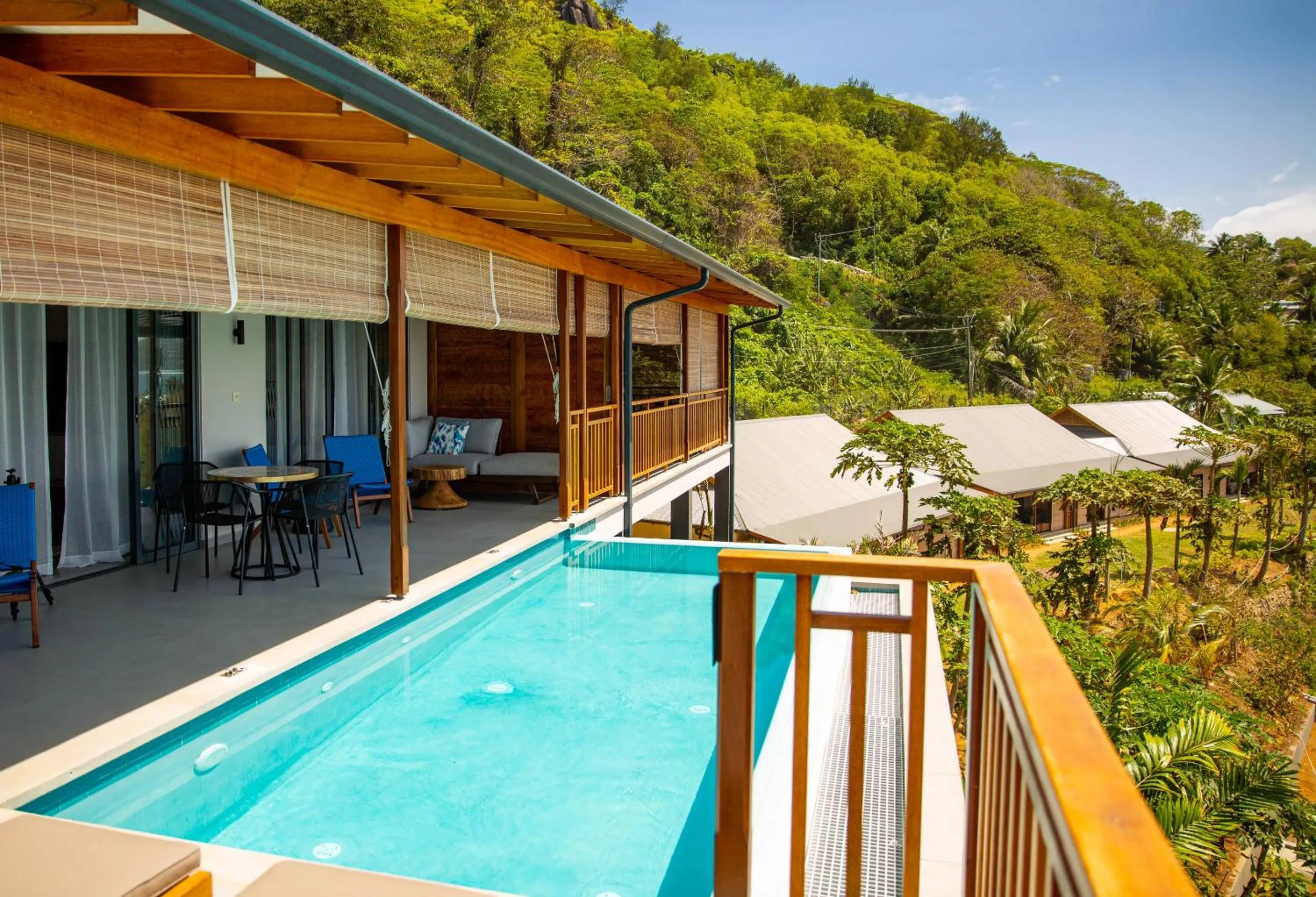 Pool view in Paradise Chalets Yoga & Wellness