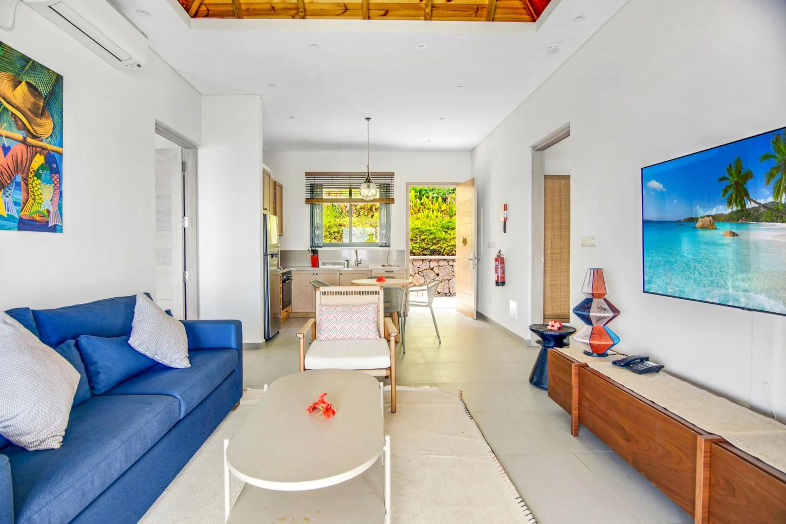 Living room in Paradise Chalets Yoga & Wellness