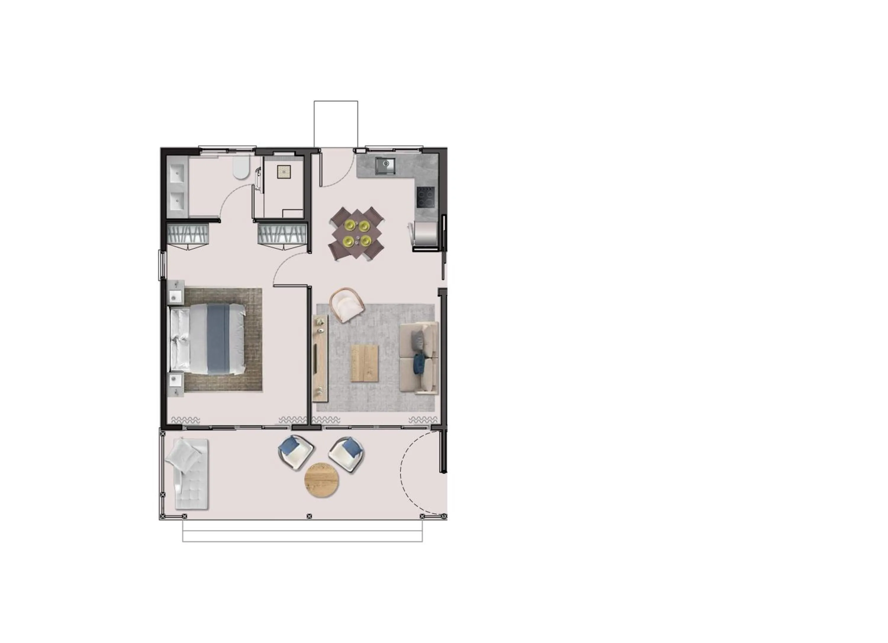 Floor plan in Paradise Chalets Yoga & Wellness