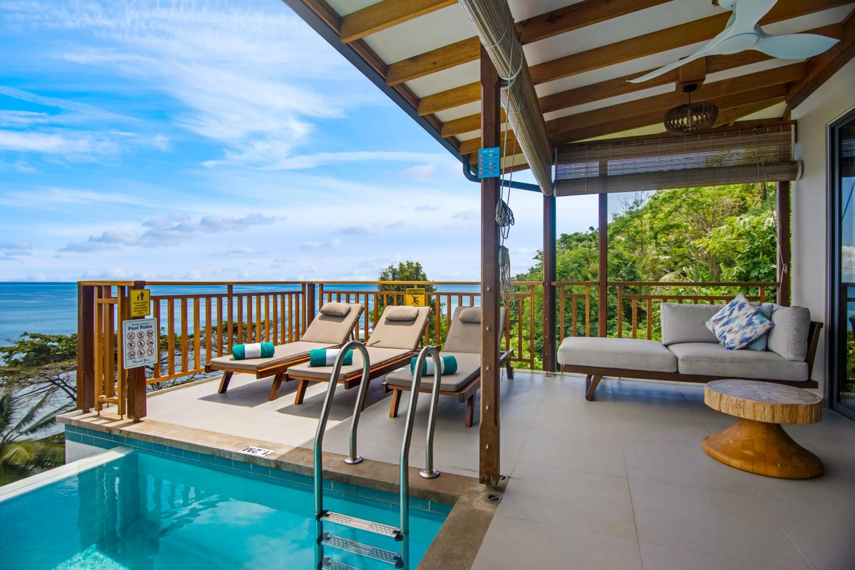 Pool view in Paradise Chalets Yoga & Wellness