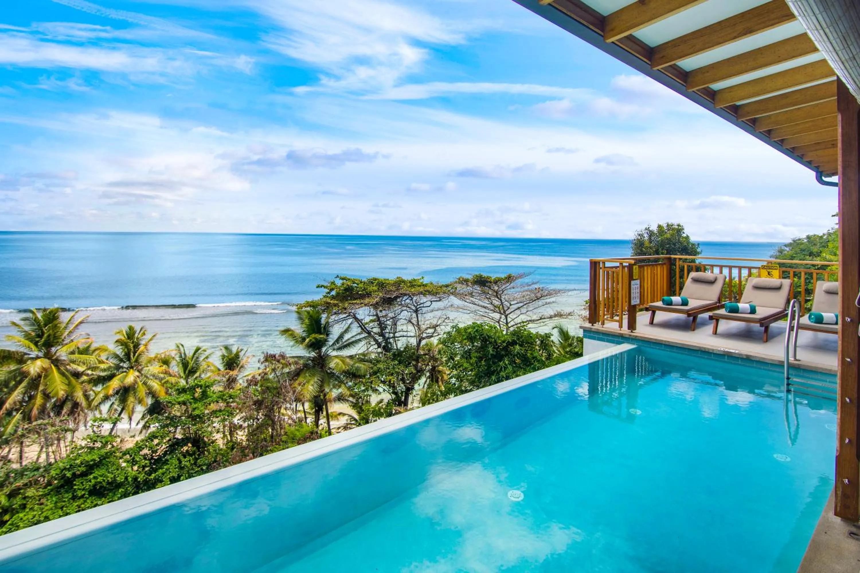 Pool view in Paradise Chalets Yoga & Wellness