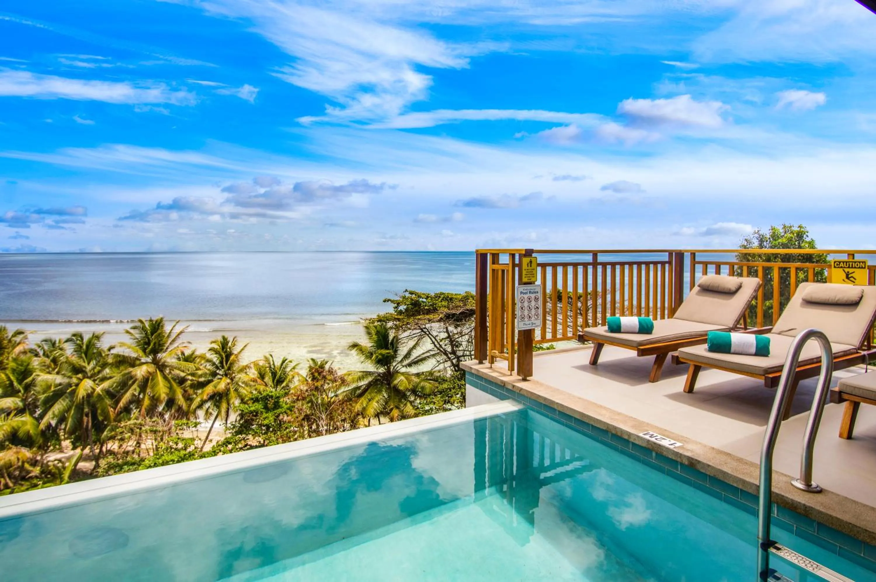 Pool view in Paradise Chalets Yoga & Wellness