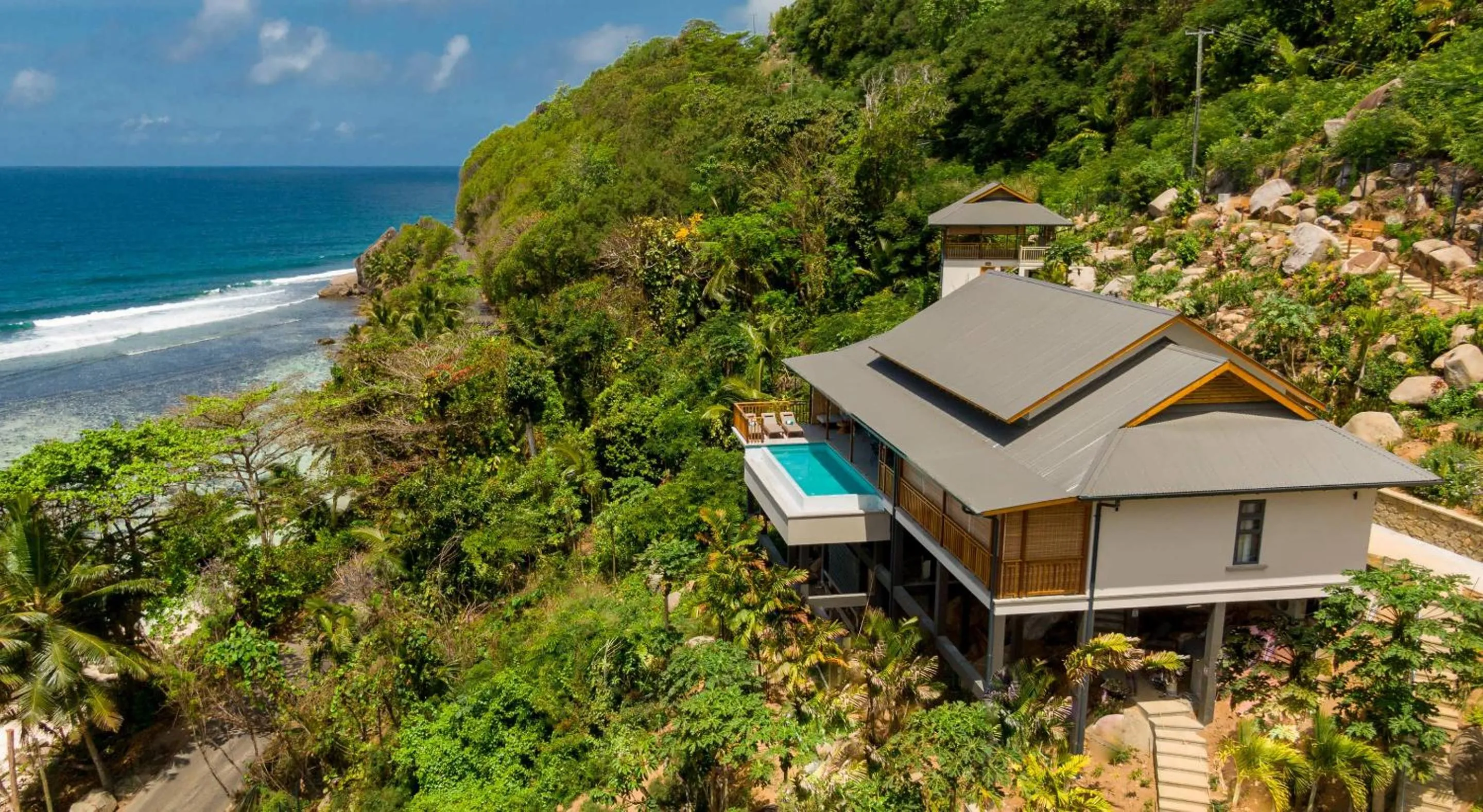 Bird's eye view in Paradise Chalets Yoga & Wellness