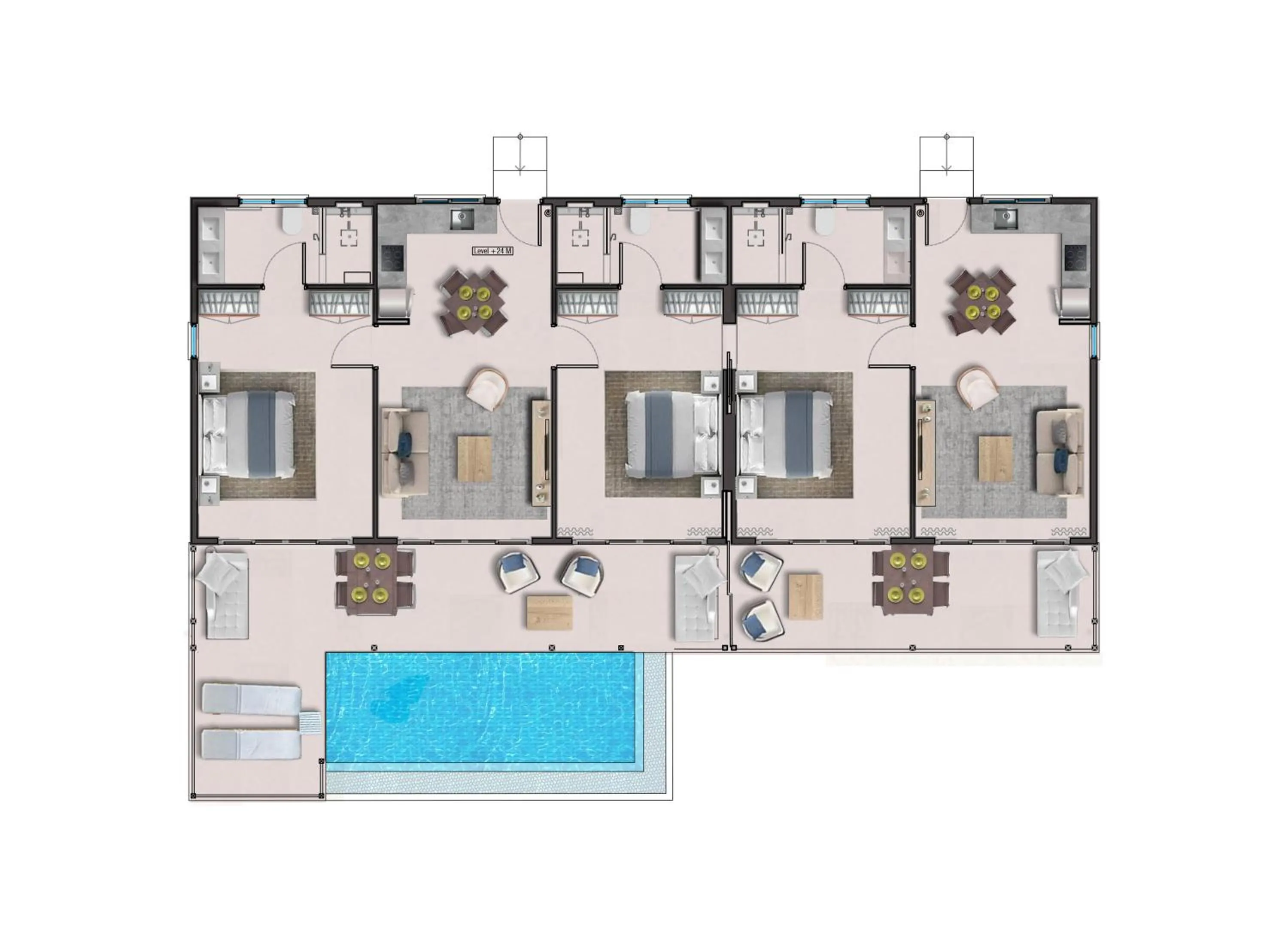 Floor plan in Paradise Chalets Yoga & Wellness