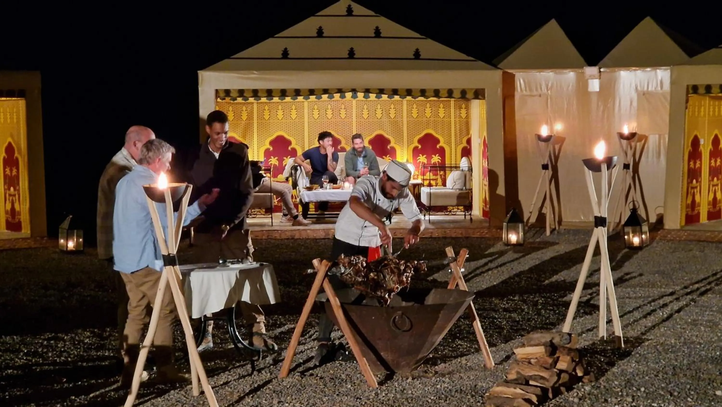 Dinner in Nkhila Lodge