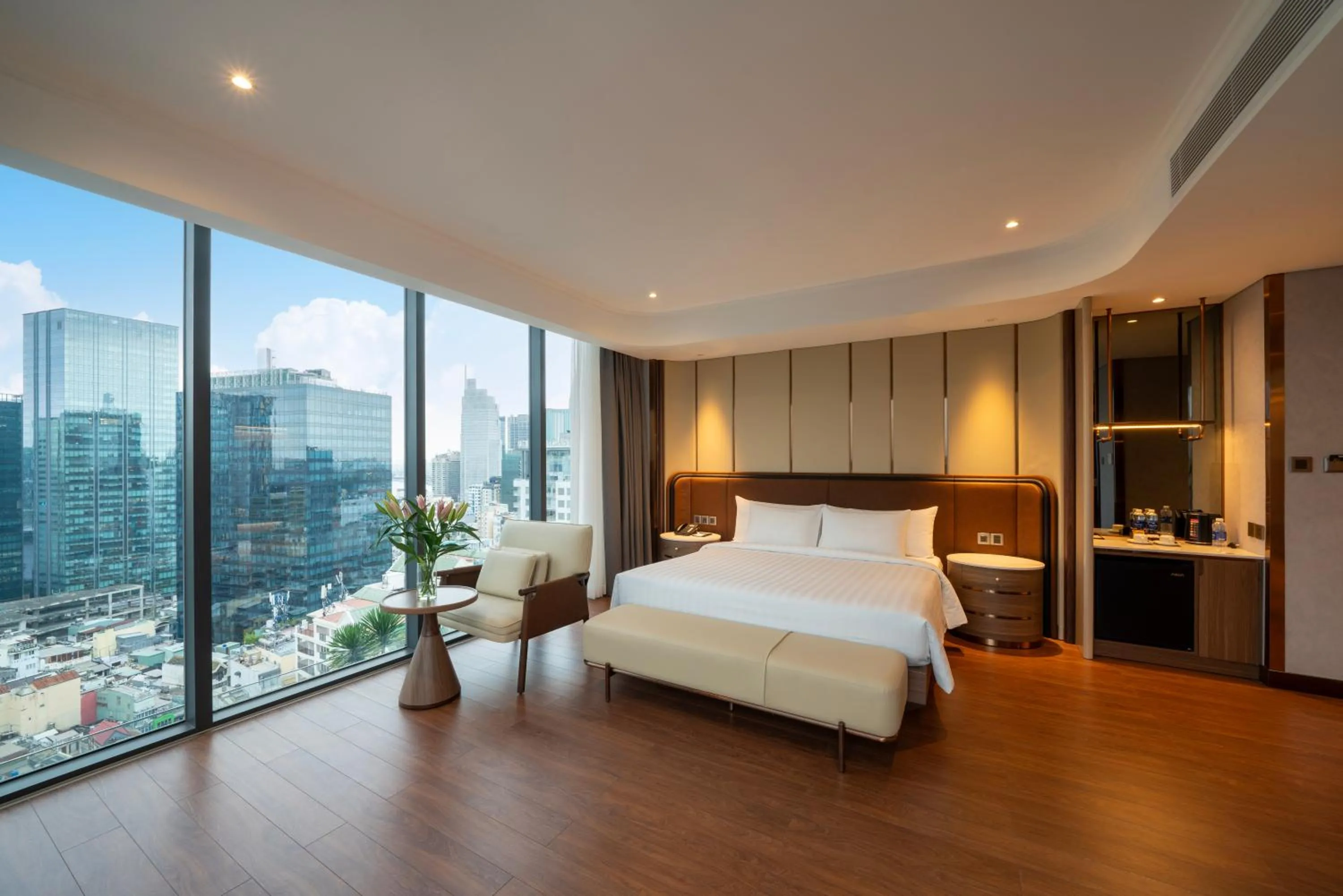 View (from property/room), Bed in Northern Charm Hotel