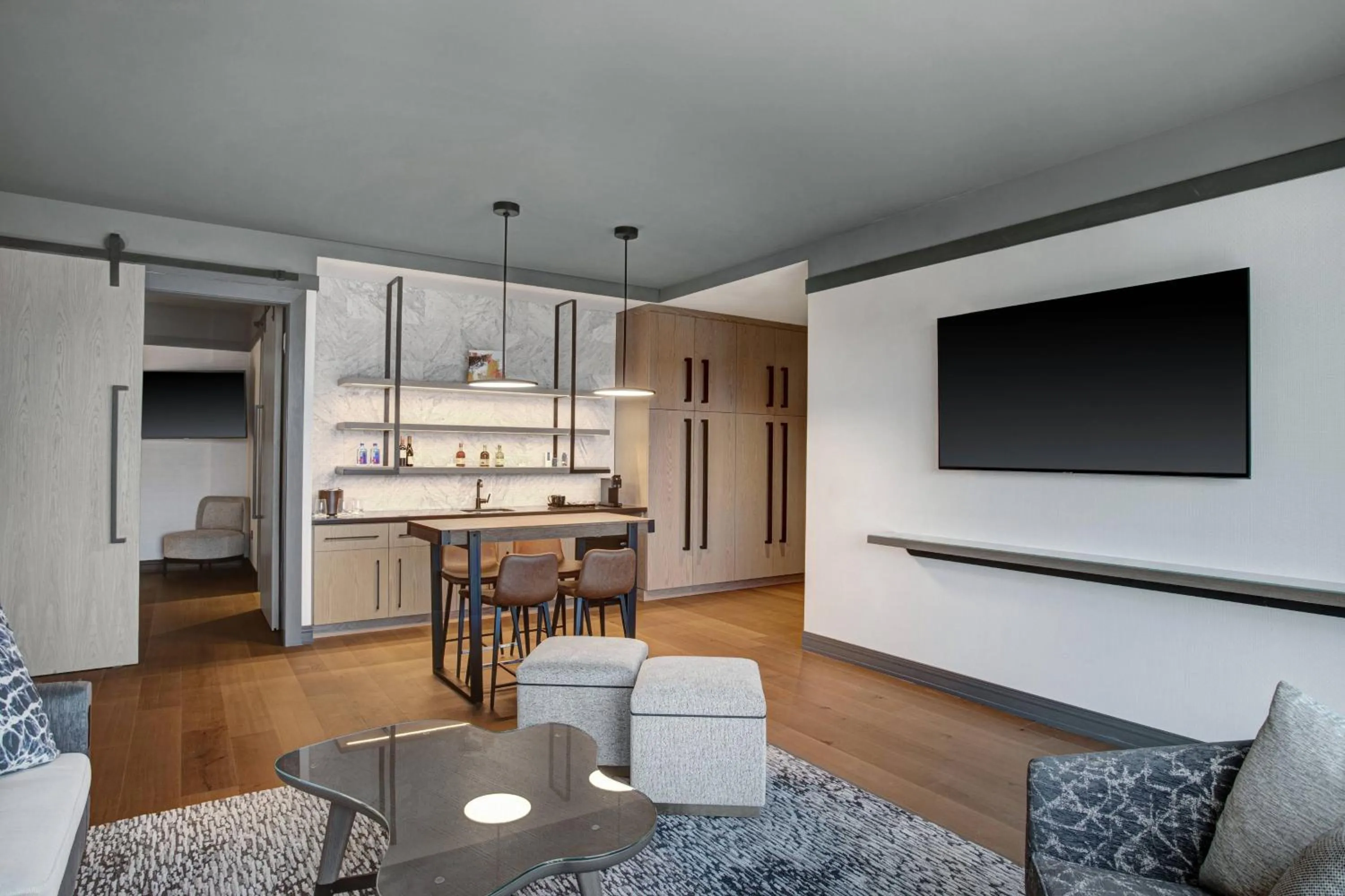 Living room in The Farnam, Autograph Collection