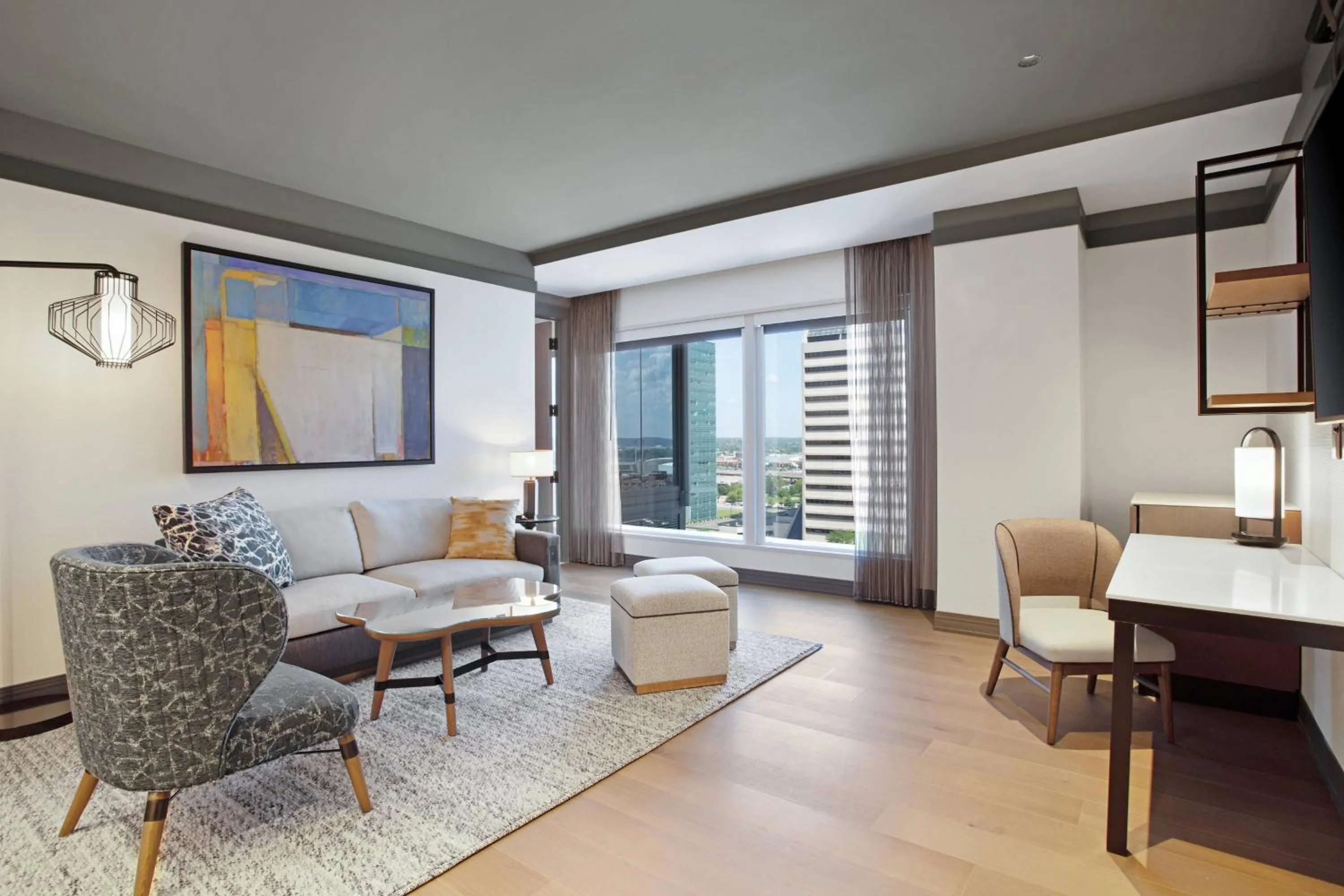 Living room in The Farnam, Autograph Collection