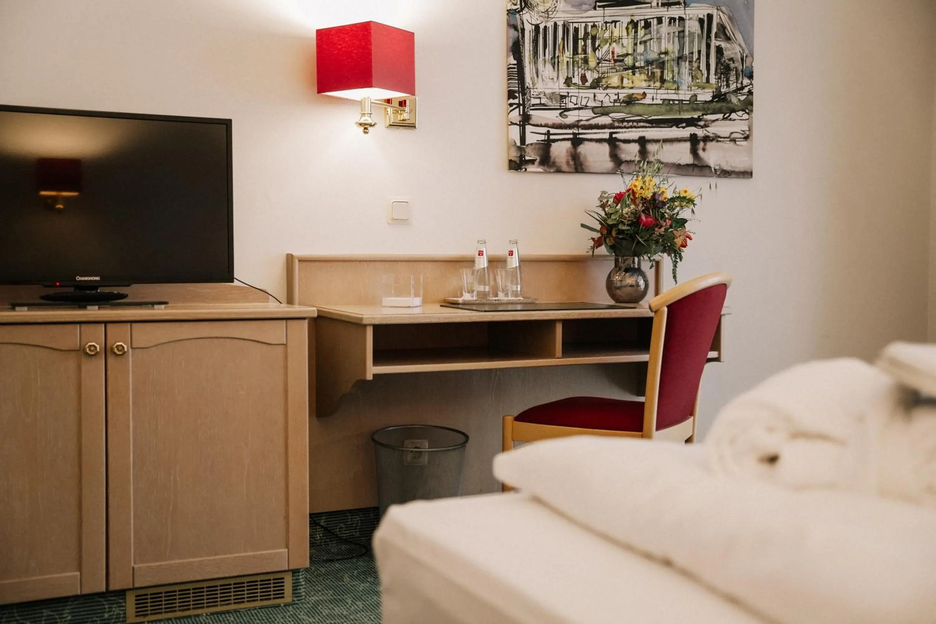 Photo of the whole room, Bed in Landhotel Waldhaus