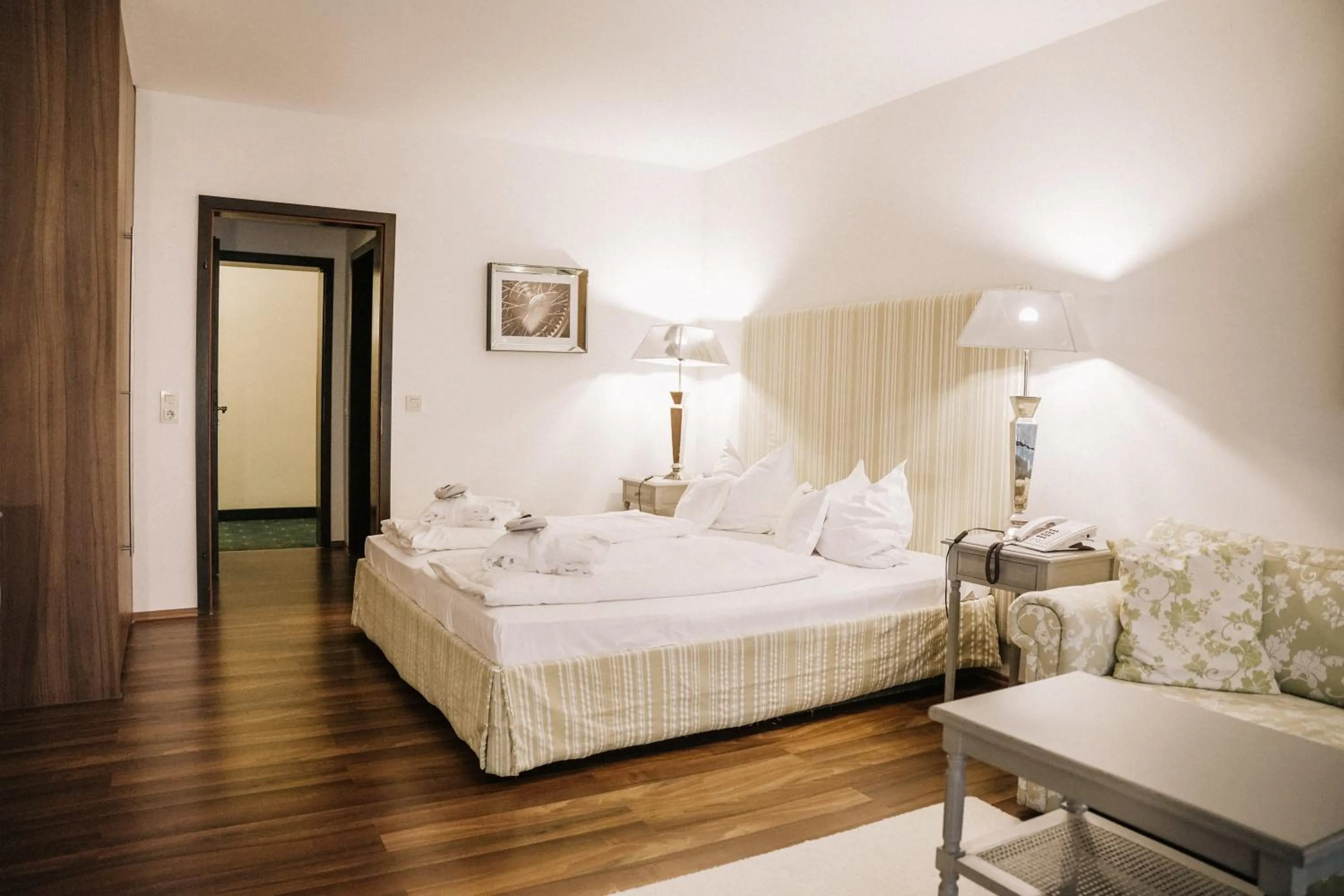 Photo of the whole room, Bed in Landhotel Waldhaus