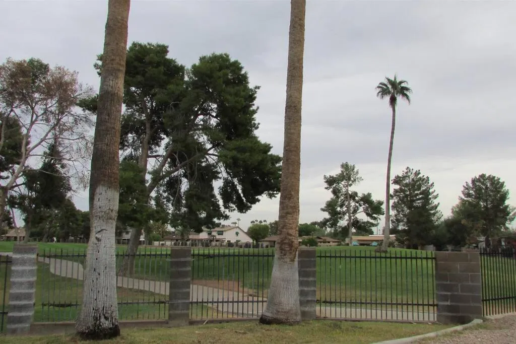 Gated Dobson Ranch townhouse, balcony, golf views
