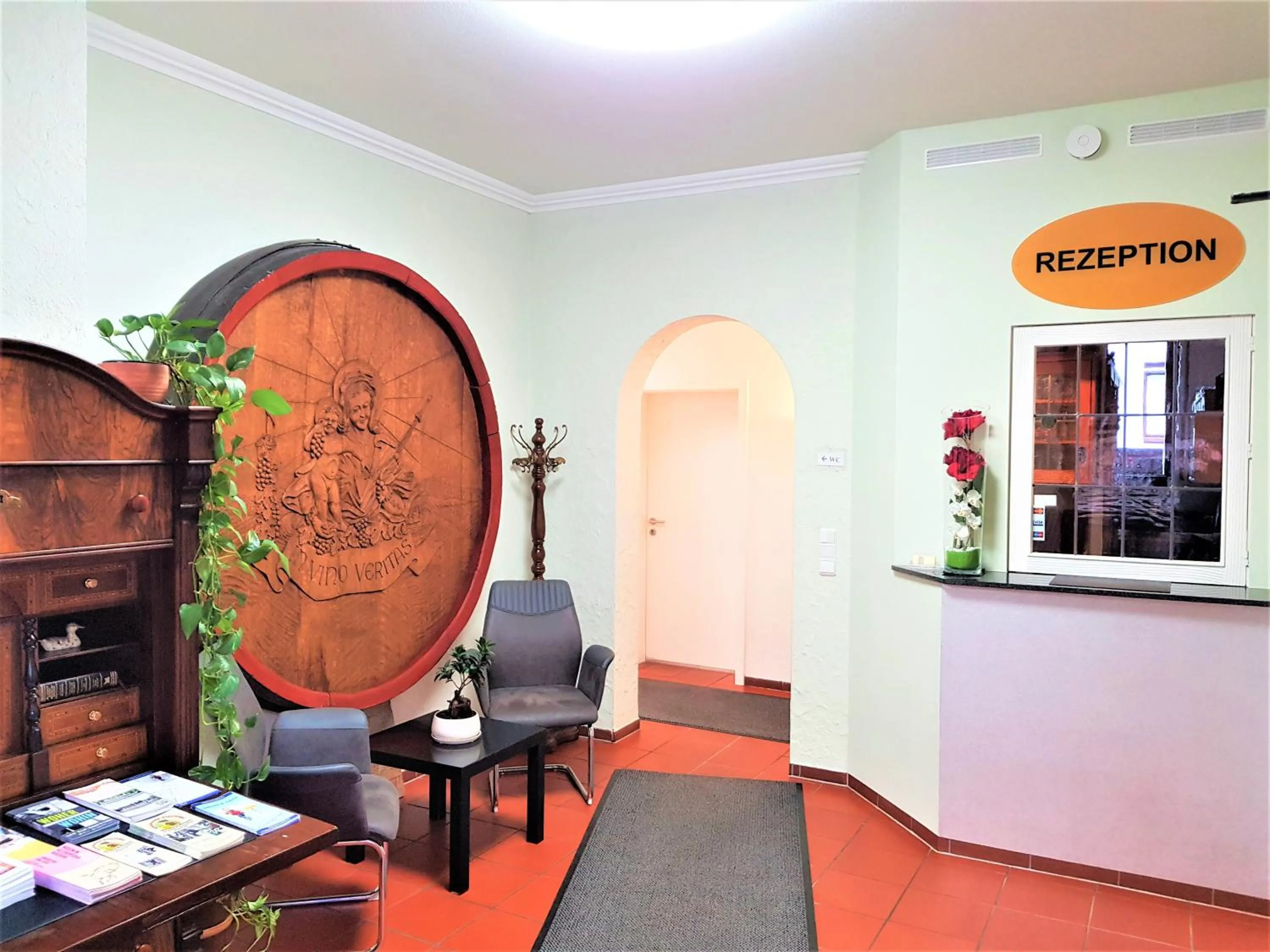 Lobby or reception in Hotel Brehm