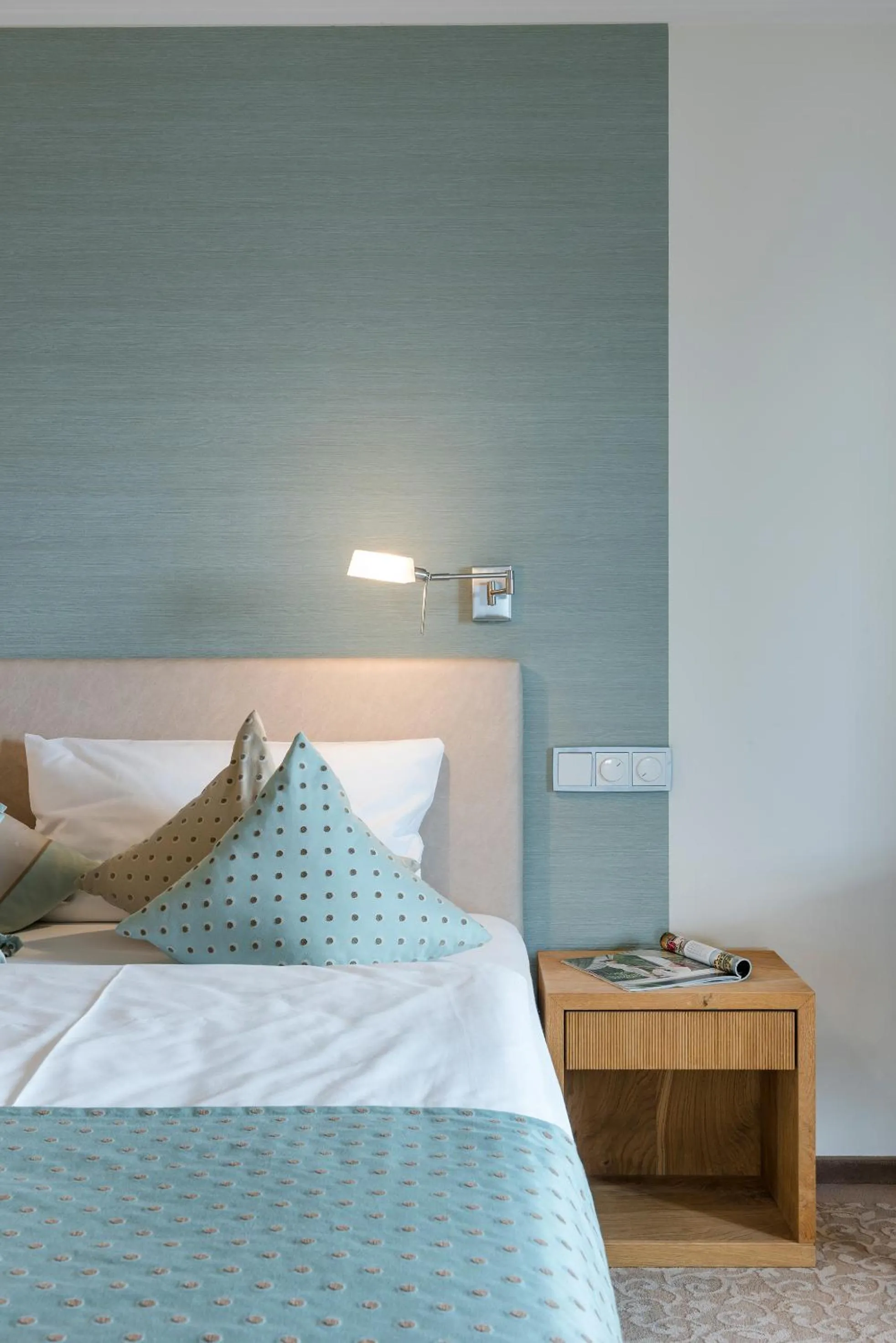 Decorative detail, Bed in Der Westerhof Hotel