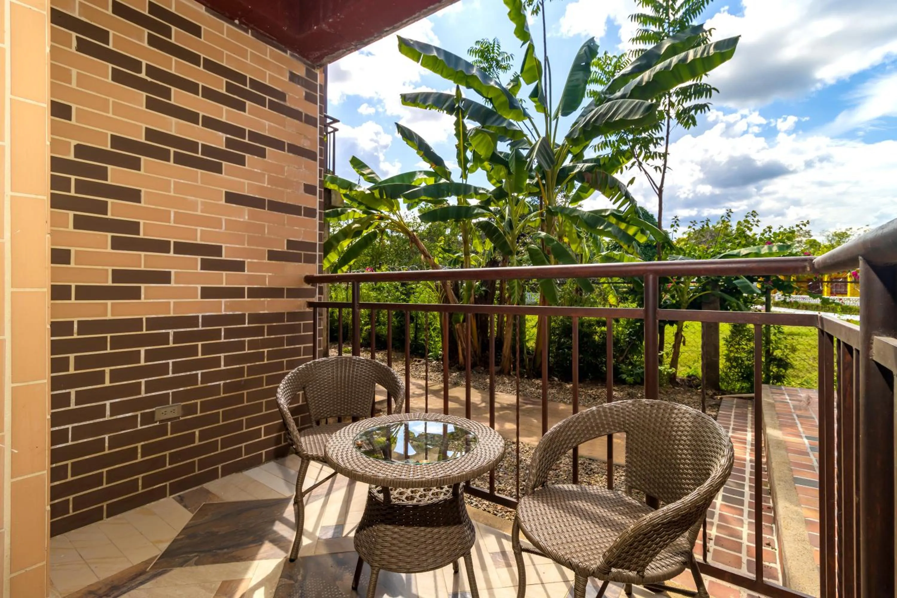 Garden view in NQ Hotel Orinoquia