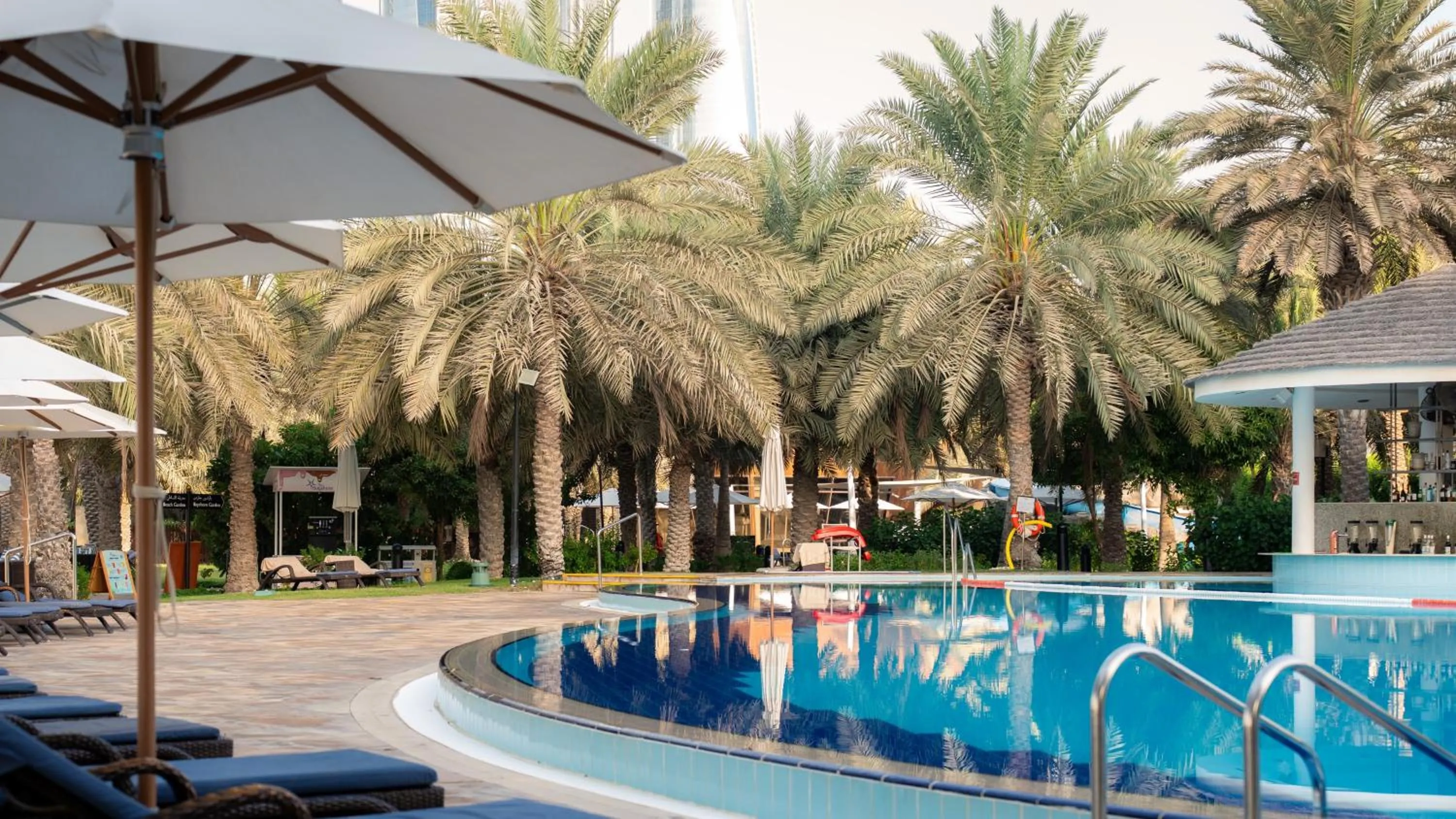 Pool view in InterContinental Abu Dhabi by IHG