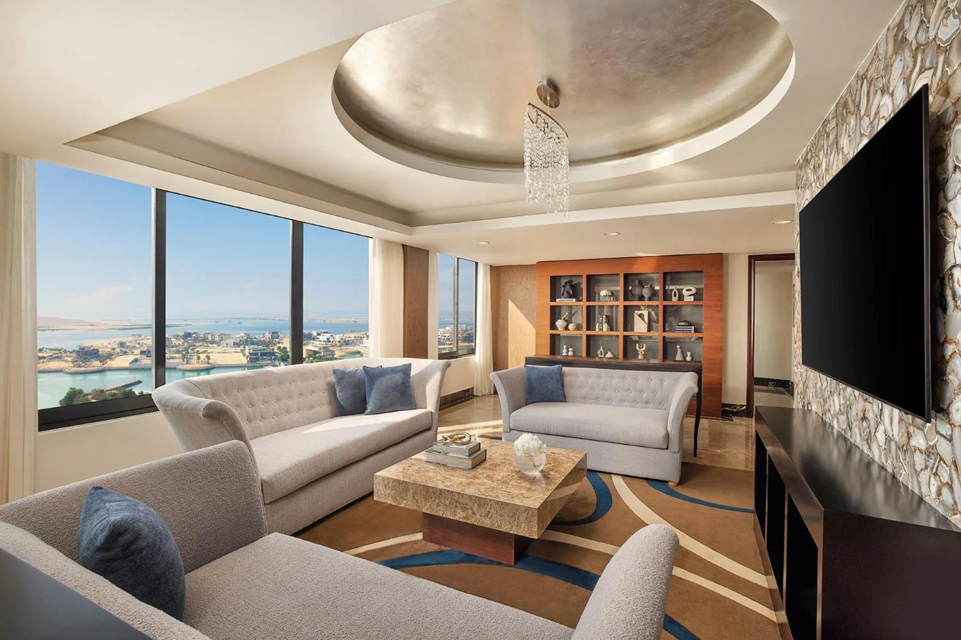 Living room in InterContinental Abu Dhabi by IHG