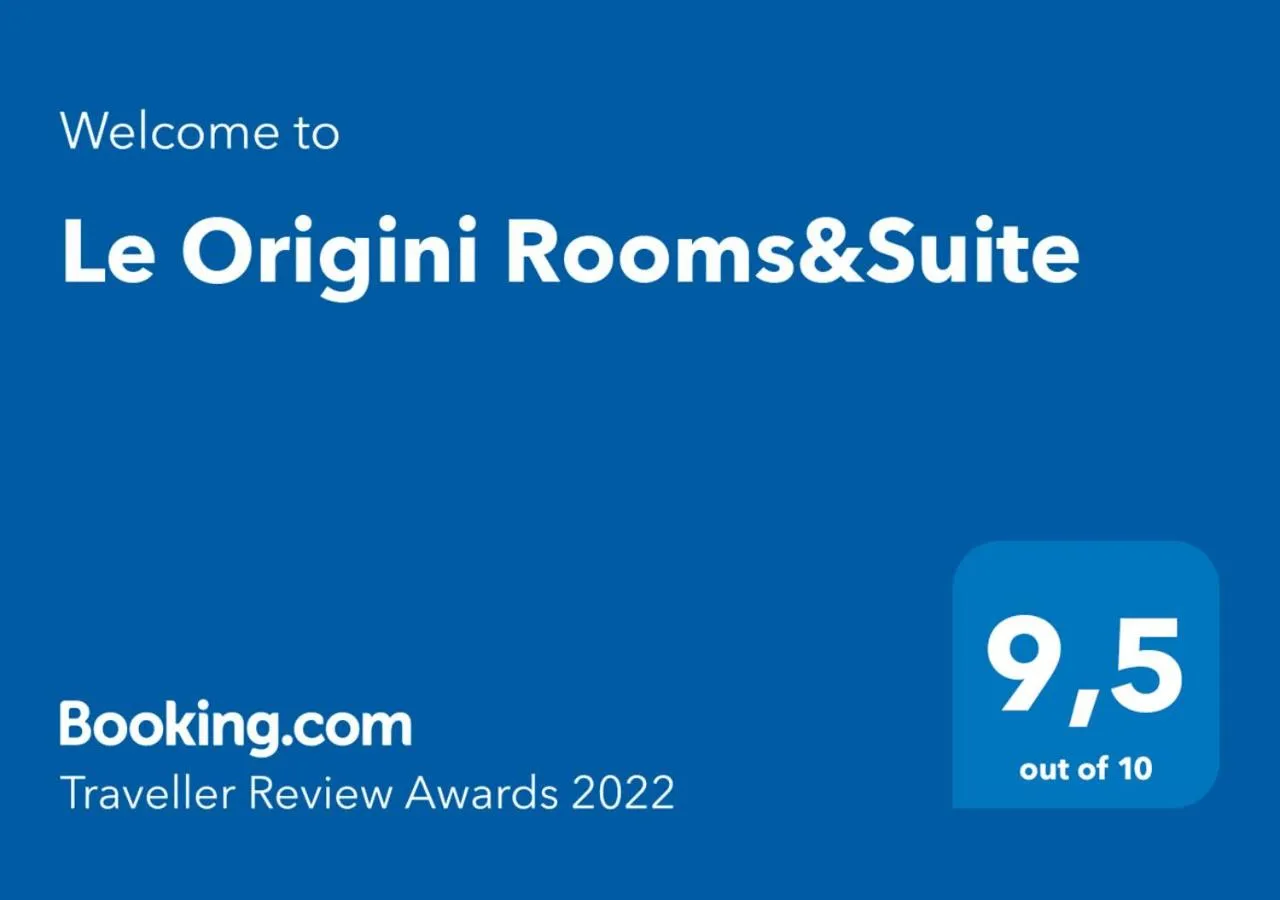 Certificate/Award in Le Origini Rooms&Suite