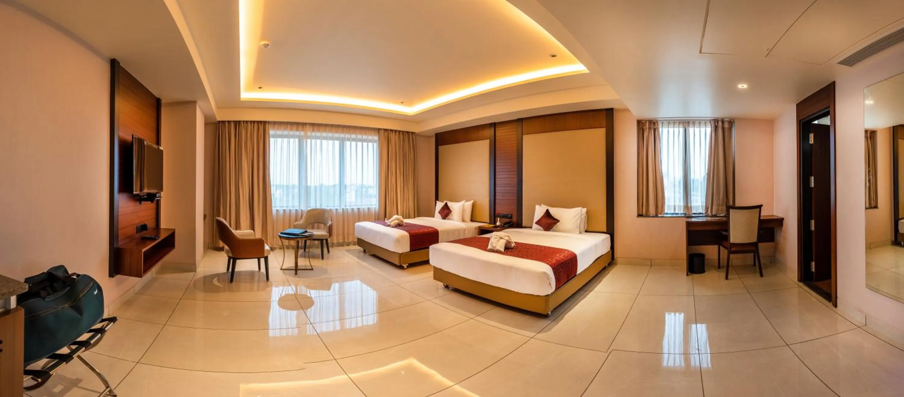 Bedroom, Bed in Hotel M Pro Palace Mysore - 12 Minutes to Mysore Palace