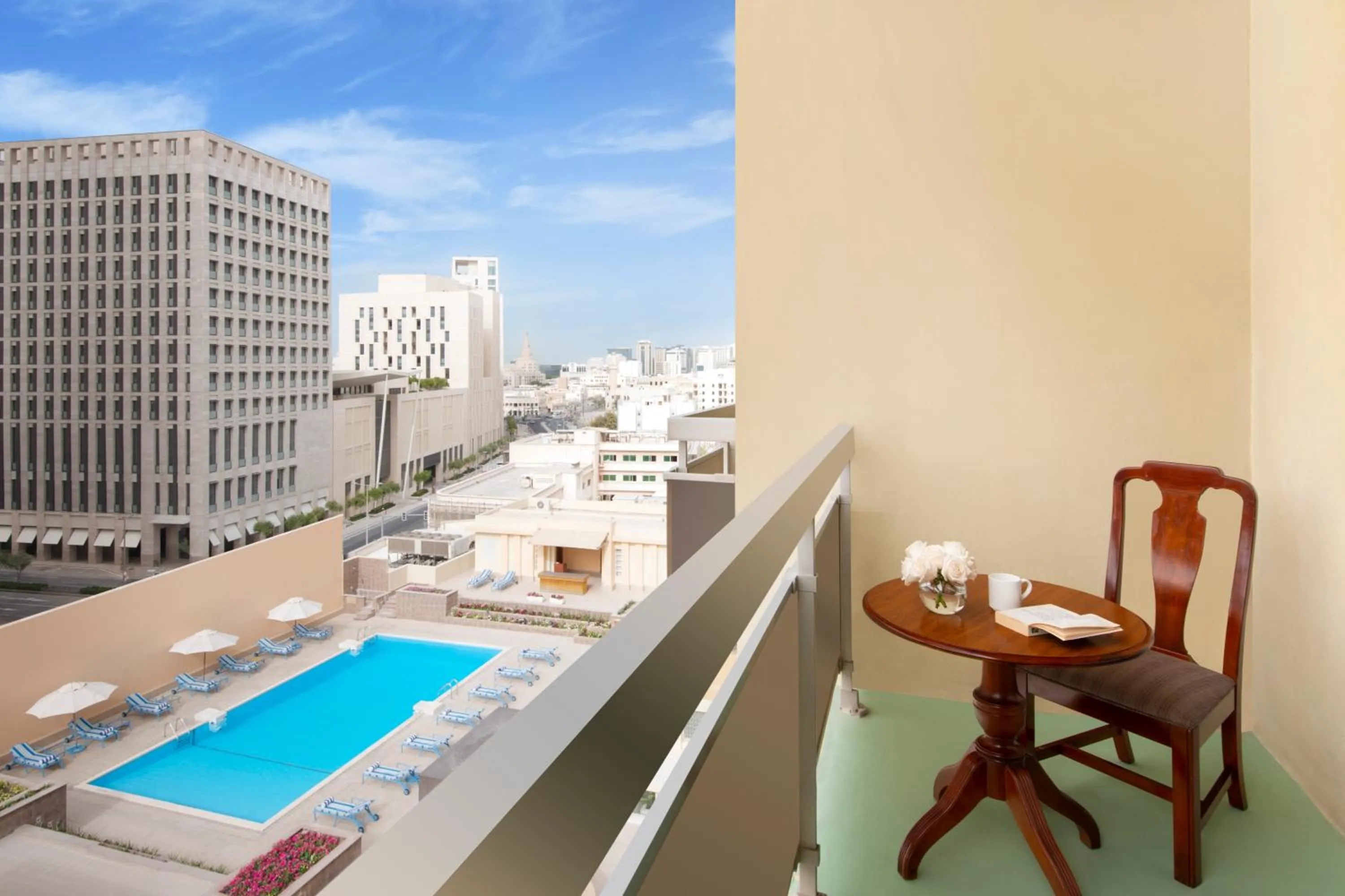 Pool view in Treffen House Doha - Souq Waqif and next to Msheireb Metro Station