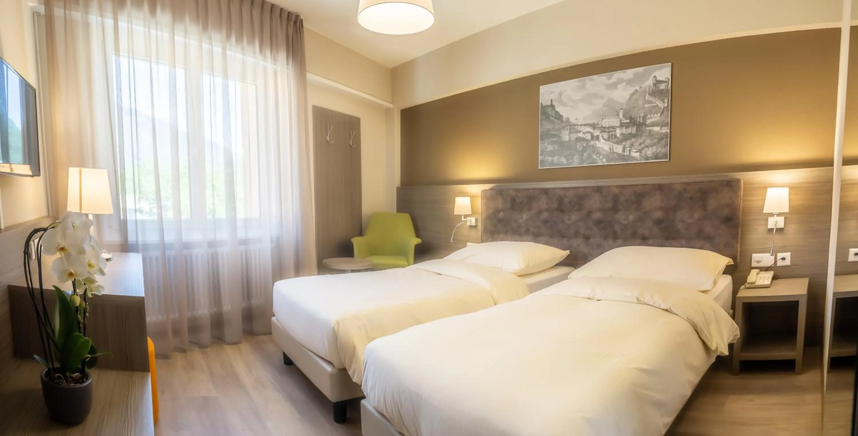 Bedroom, Bed in Hotel Unione