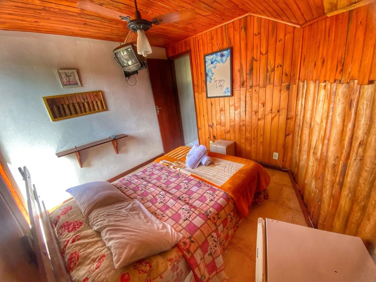 Bed in Pousada Colibri Serrano