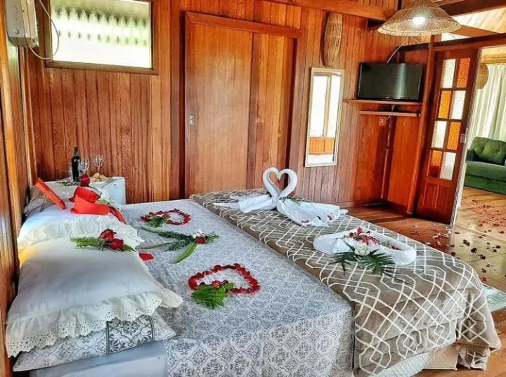 Bed in Pousada Colibri Serrano