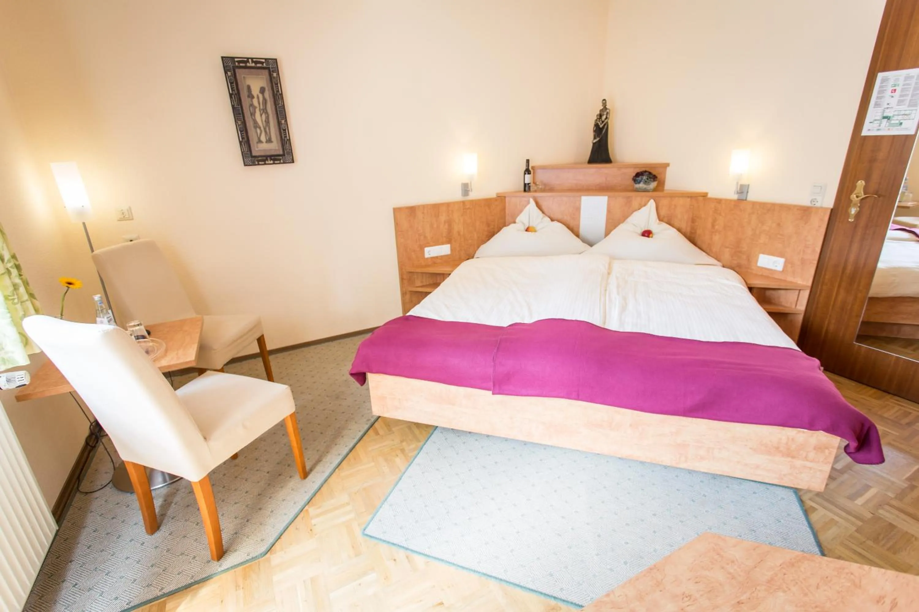 Seating area, Bed in Waldhotel Felschbachhof