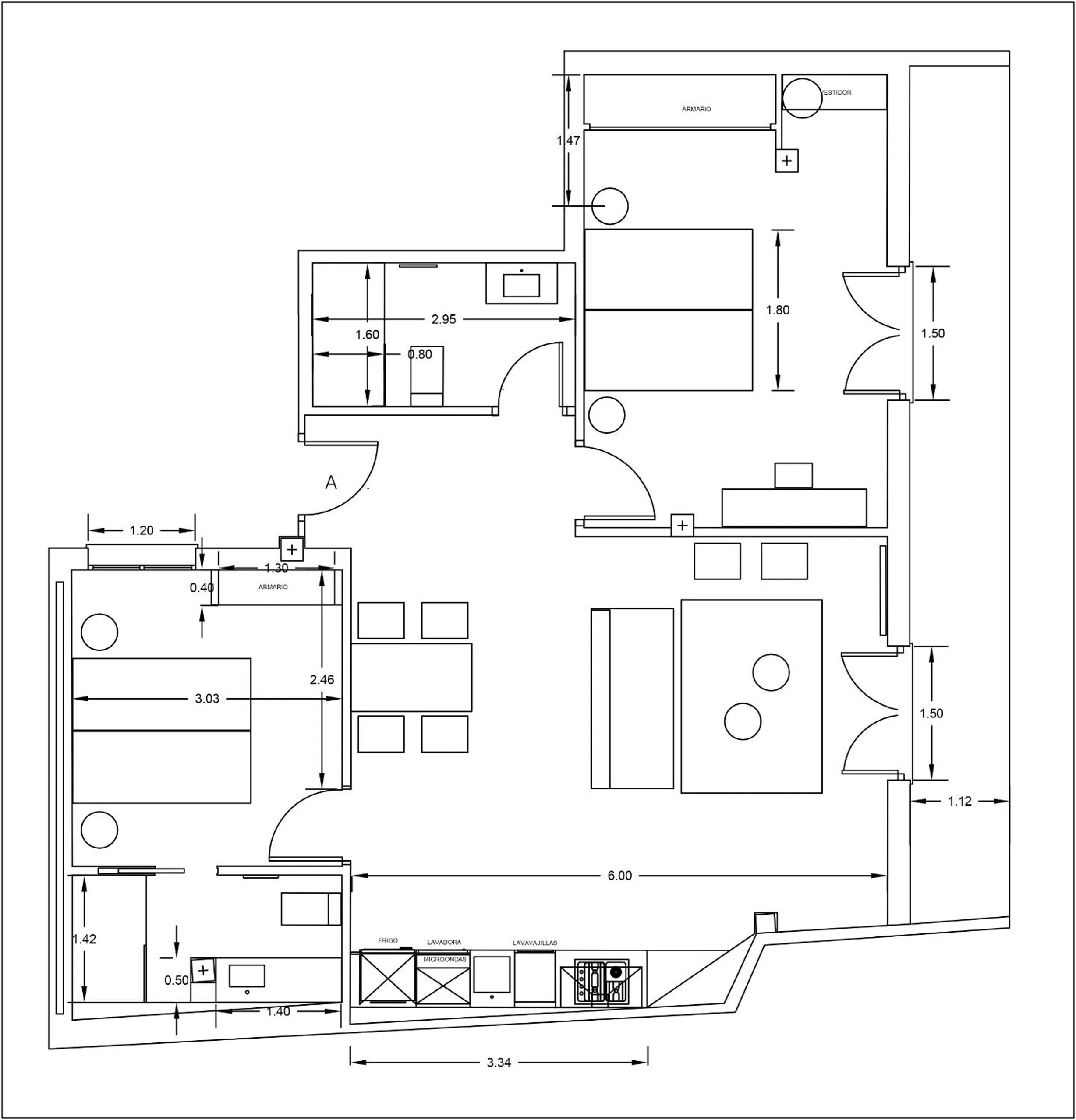 Floor plan in Sea to Sky Suites - Mijas Pueblo