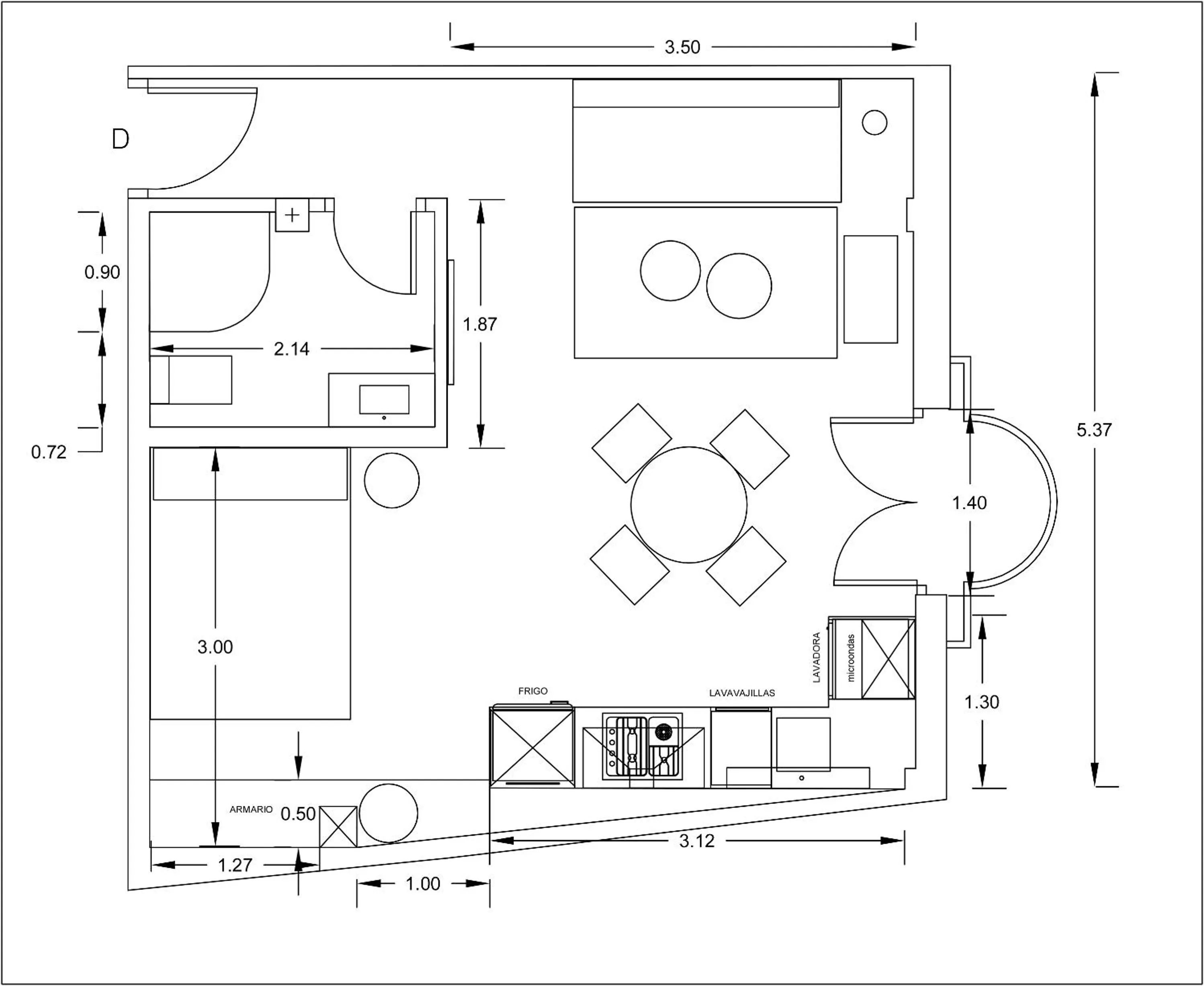 Floor plan in Sea to Sky Suites - Mijas Pueblo